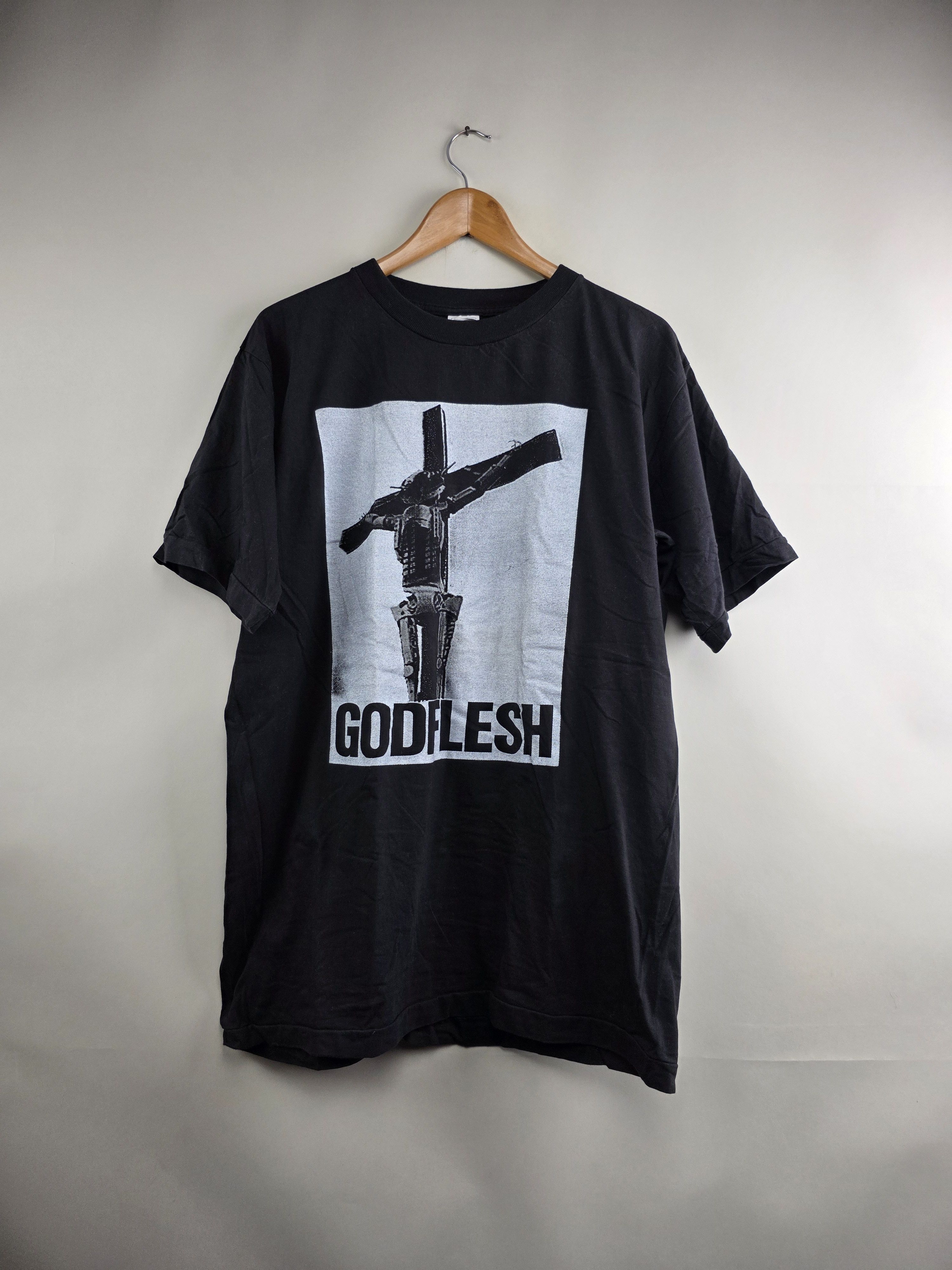 Band Tees × Vintage 1995 Godflesh Selfless Jesus Christ European Spring Tour L Size US L / EU 52-54 / 3 - 7 Thumbnail