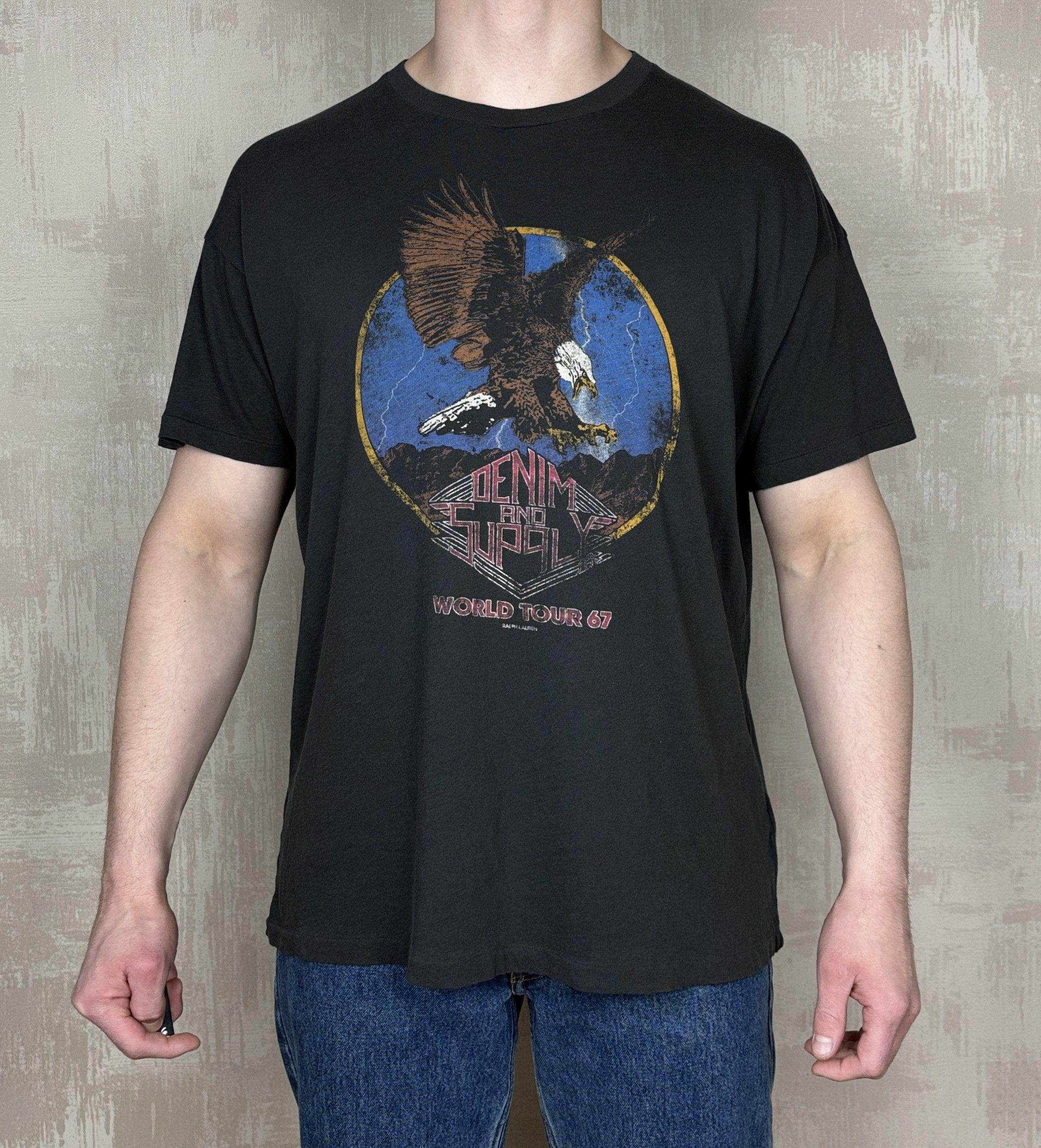 Denim & Supply Ralph Lauren Denim & Supply Ralph Lauren World Tour 67 Eagle Print Tee Size US XL / EU 56 / 4 - 1 Thumbnail