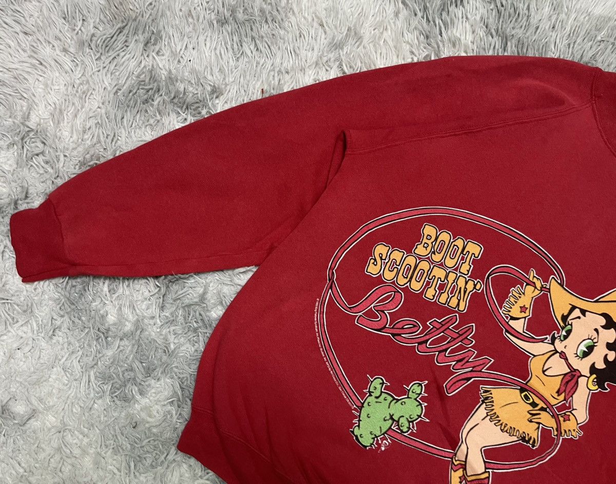 Vintage 1993 BETTY BOOP COWBOY MIRROR PRINT SWEATSHIRT RARE DESIGN Size US M / EU 48-50 / 2 - 5 Thumbnail