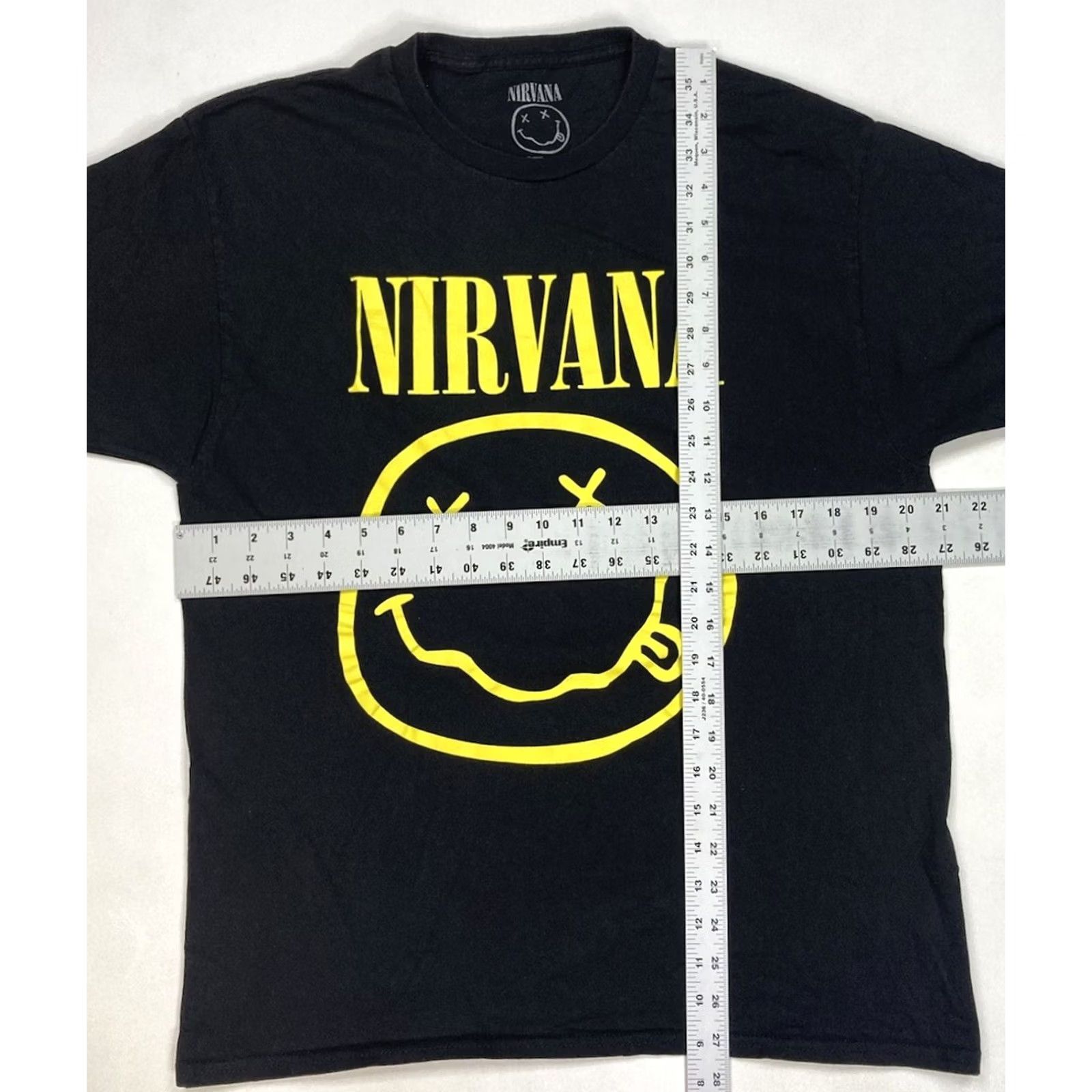 Vintage Nirvana T-Shirt Men Large Black Short Sleeve Crew Neck Graphic Print Logo Band Music Shirt Size US L / EU 52-54 / 3 - 4 Thumbnail