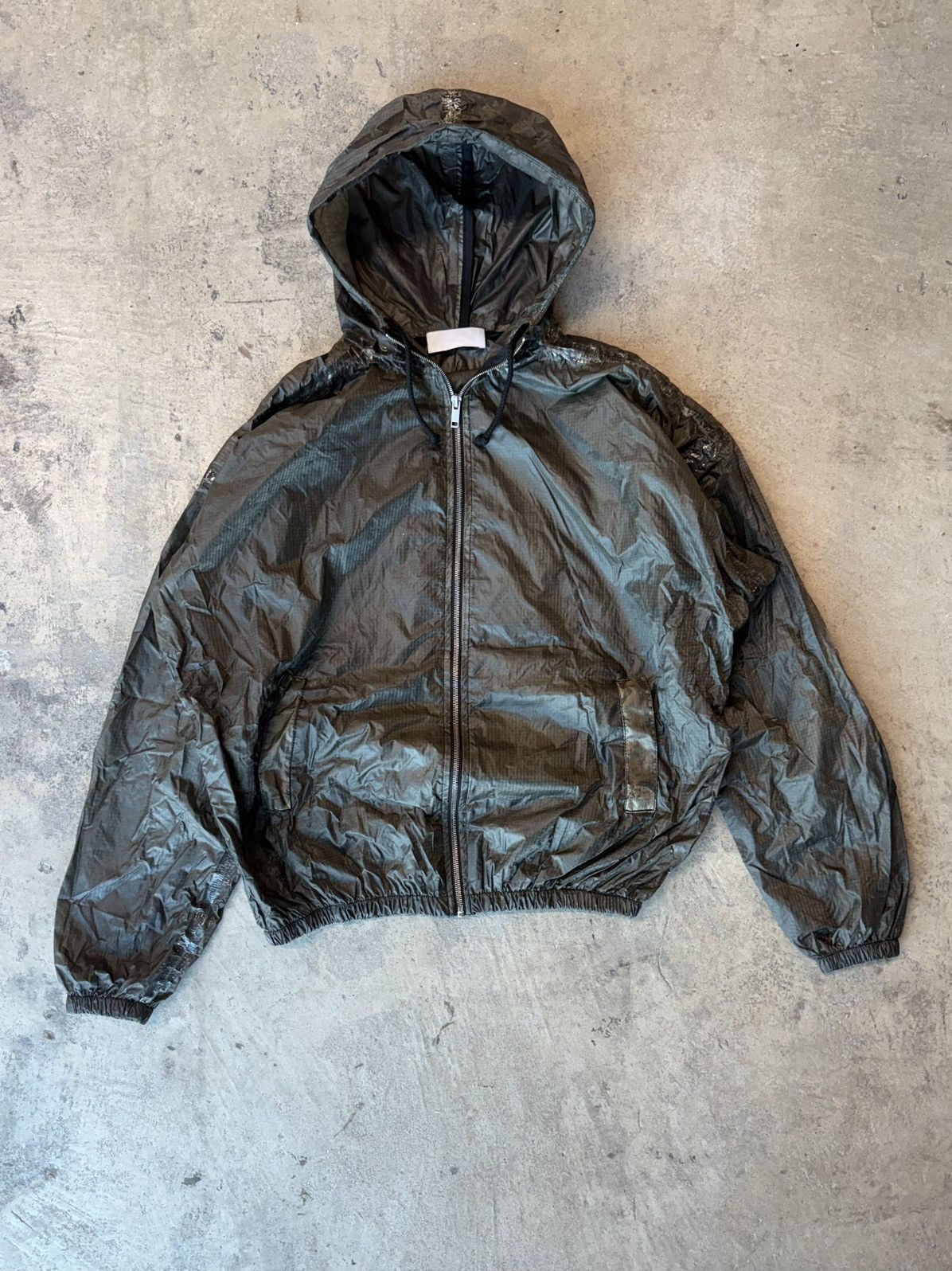 Alexander Digenova Black Oil Wash Taped Seam Rain Jacket