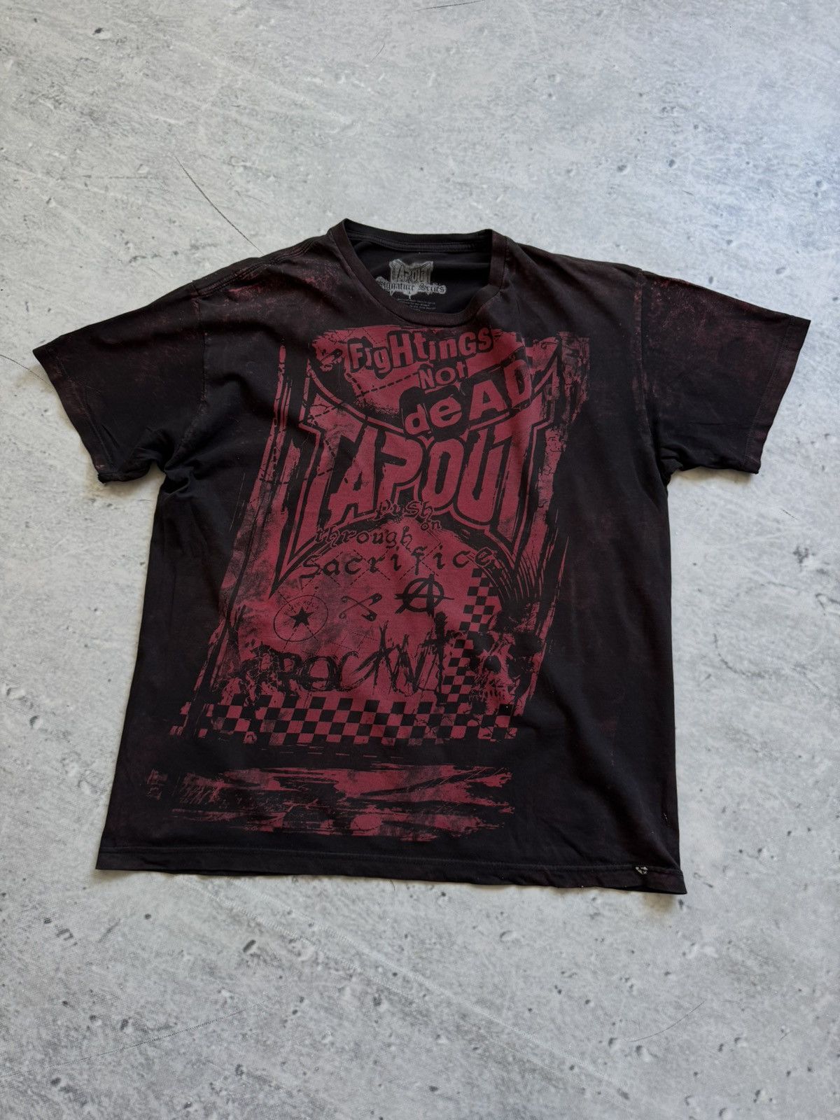 Tapout × Vintage Tapout blood big logo tee awesome Avant Garde style Size US L / EU 52-54 / 3 - 1 Thumbnail