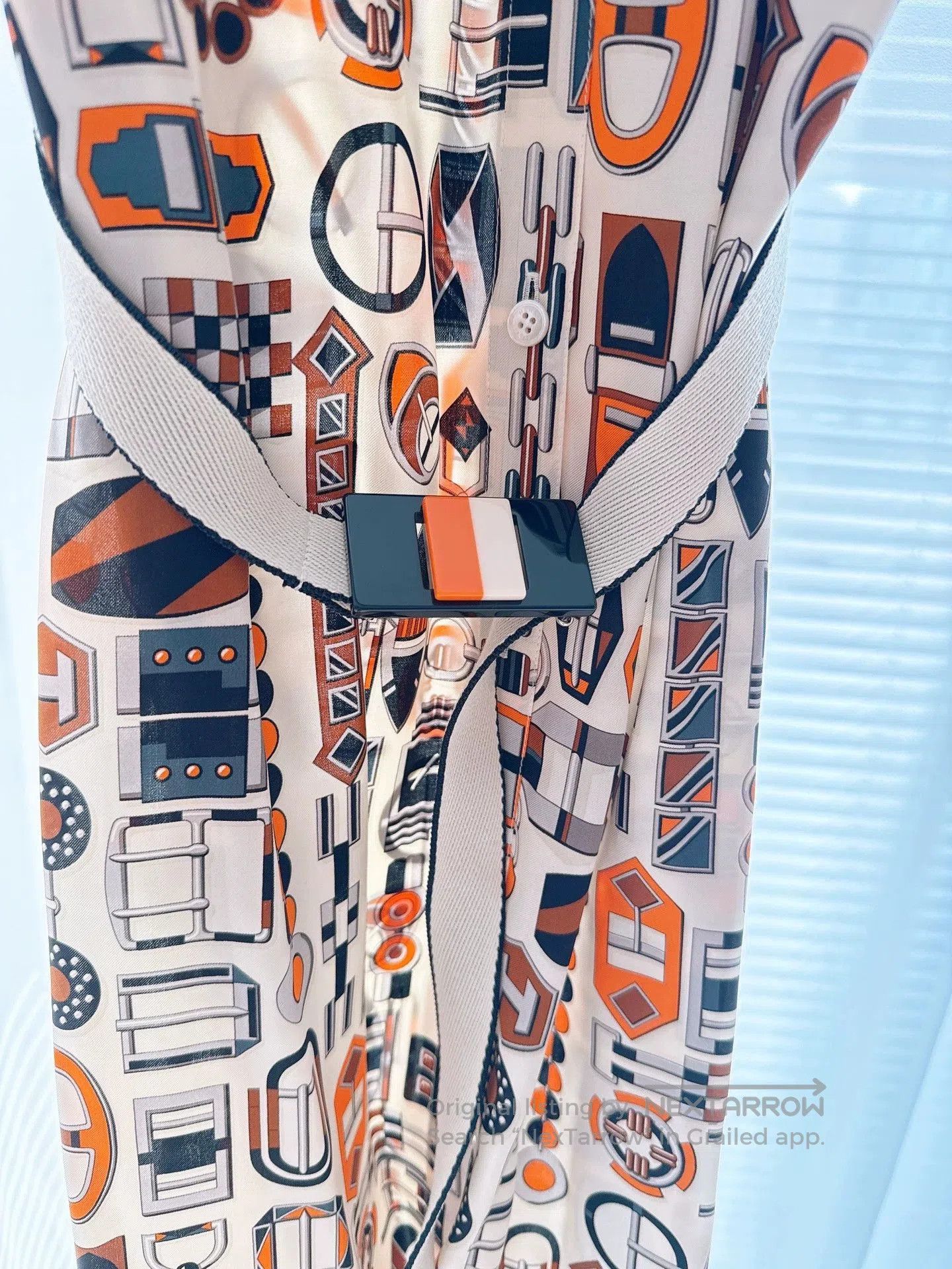 Hermes Hermes Silk Printed Shirt Dress. Size US XS / EU 42 / 0 - 2 Thumbnail
