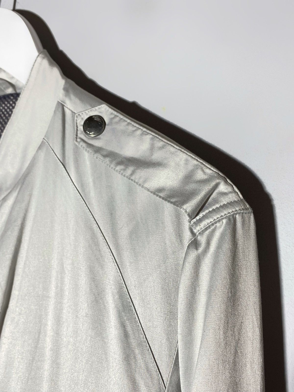 Allsaints All Saints A/W 2007 Silver Channel Bomber Jacket Size US L / EU 52-54 / 3 - 8 Thumbnail