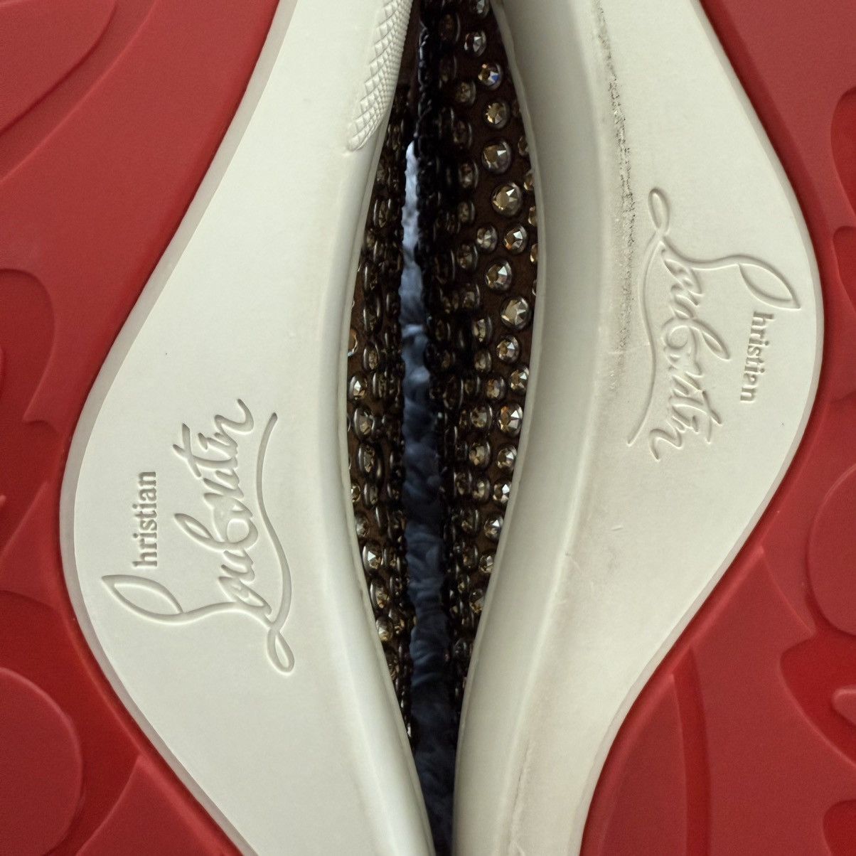 Christian Louboutin Christian Louboutin Brown Crystal High Top Sneaker Size US 10 / EU 43 - 6 Thumbnail