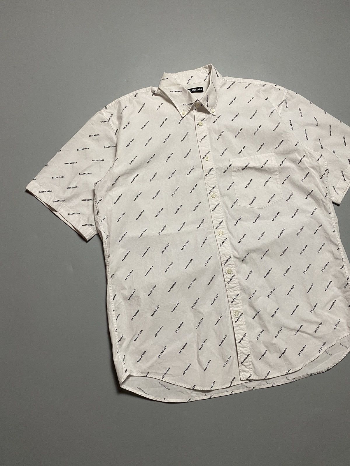 Balenciaga Balenciaga Poplin all over print shirt buttons Size US M / EU 48-50 / 2 - 4 Thumbnail