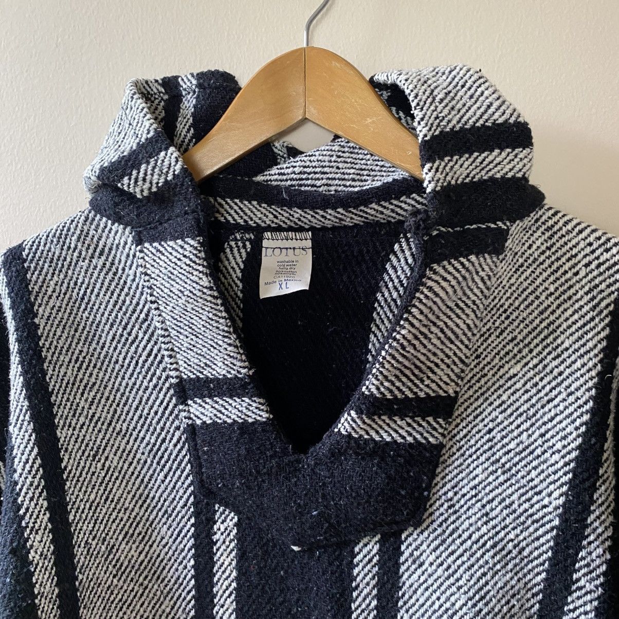 Vintage Black & White Striped Baja Hoodie Pullover Size US XL / EU 56 / 4 - 3 Thumbnail