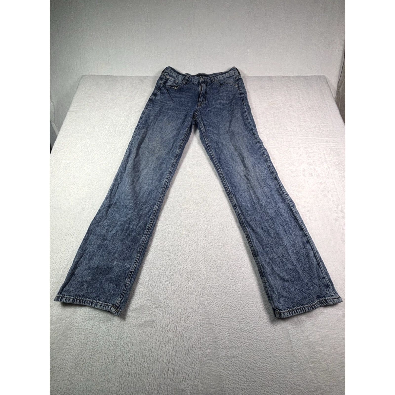 Aeropostale VINTAGE Aeropostale Jeans Womens 4 Regular Blue Low Rise 90s Baggy Distressed Straight Womens Size 27" / US 4 / IT 40 - 2 Thumbnail