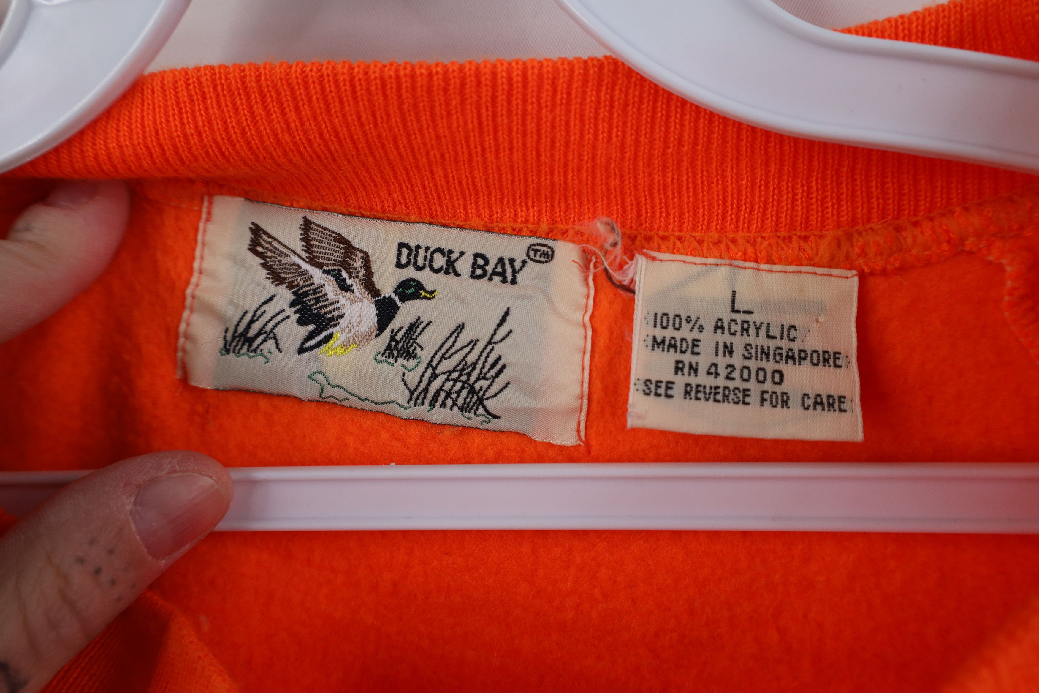Vintage Vintage 80s 90s Streetwear Blank Sweatshirt Blaze Orange Size US L / EU 52-54 / 3 - 7 Thumbnail