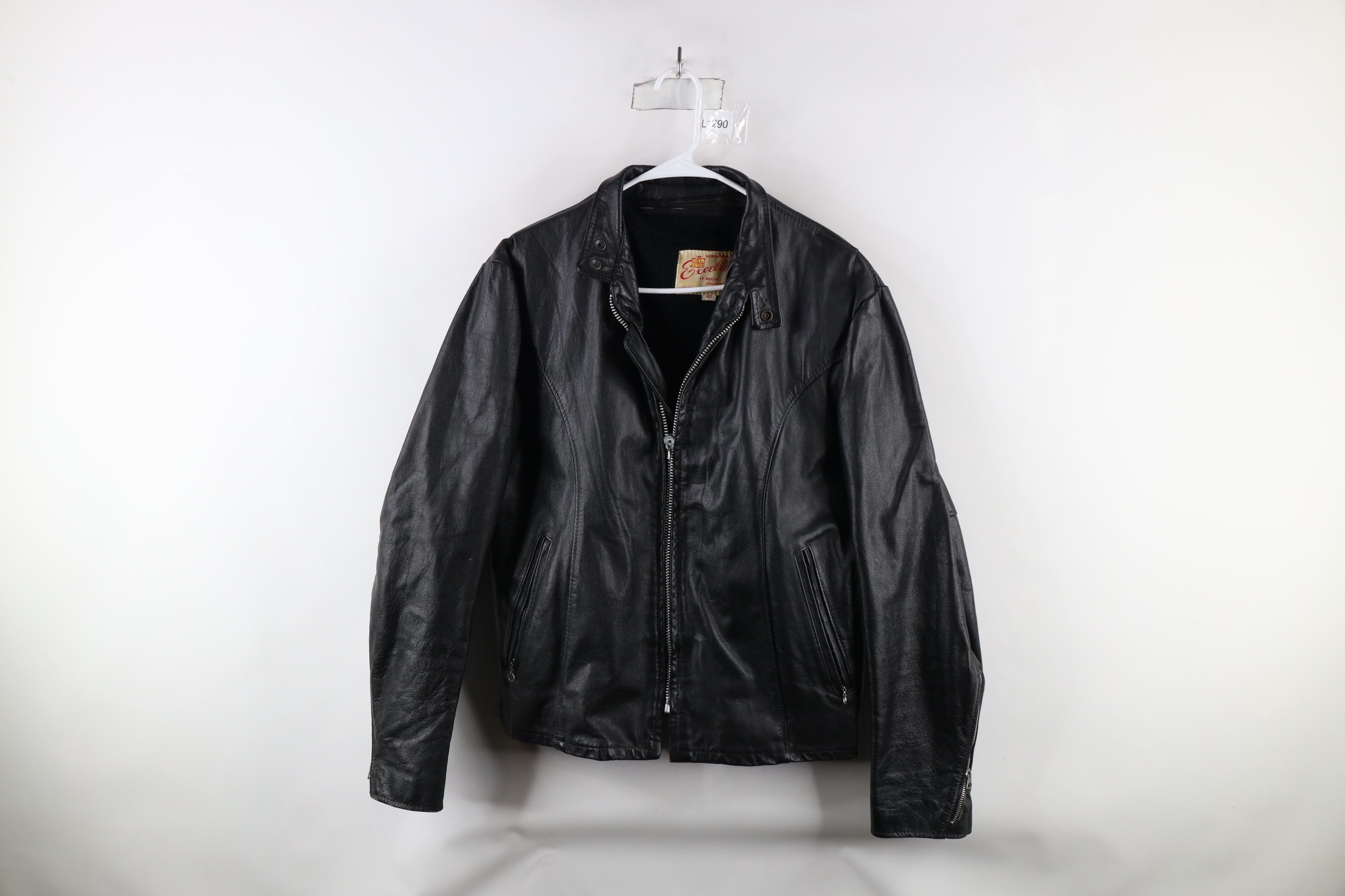 Vintage Vintage 70s Streetwear Leather Cafe Racer Bomber Jacket USA Size US L / EU 52-54 / 3 - 1 Thumbnail