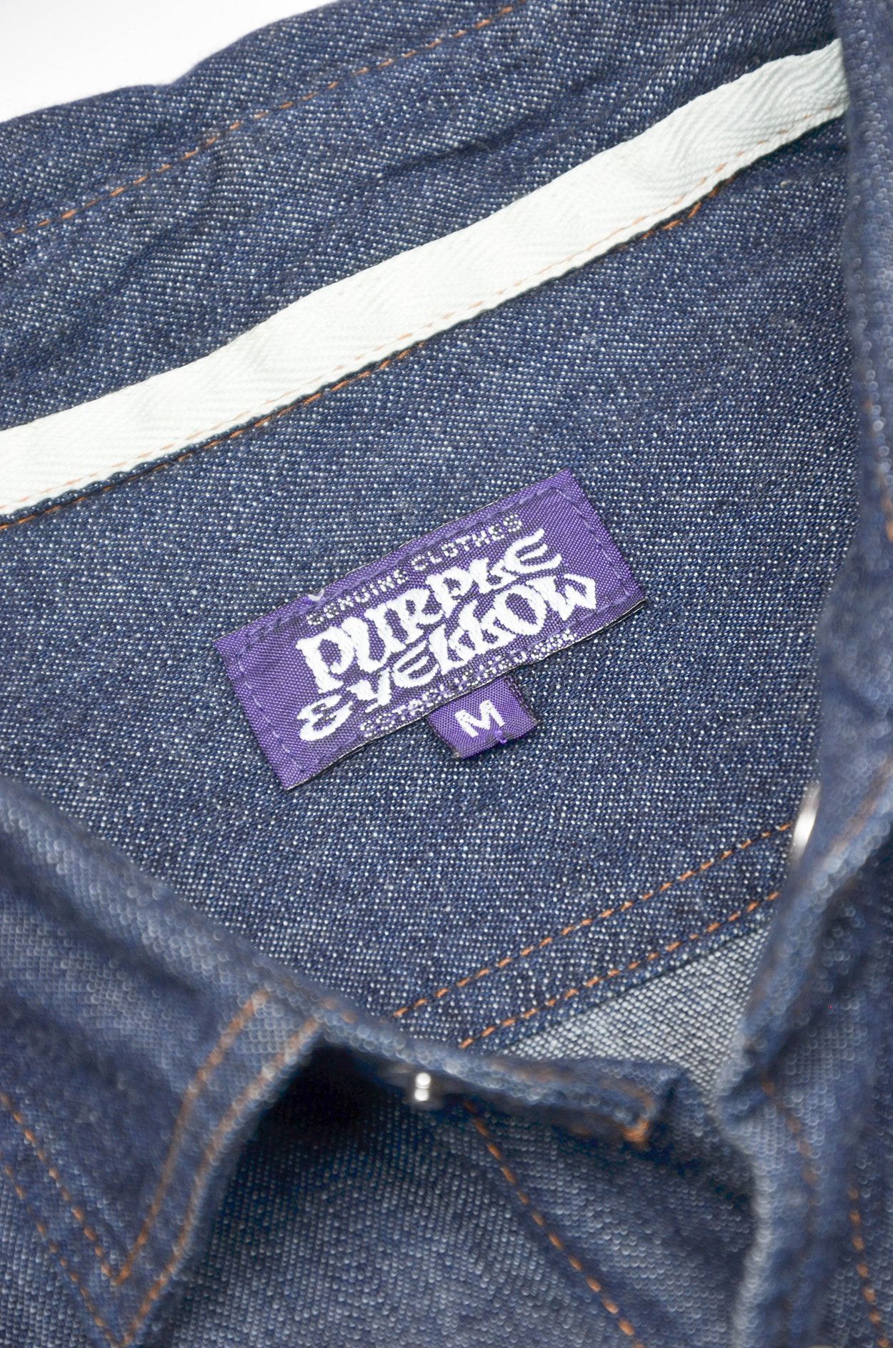 Purple Purple & Yellow Indigo Denim Pearl-Snap Western Shirt SS - M Size US M / EU 48-50 / 2 - 7 Thumbnail