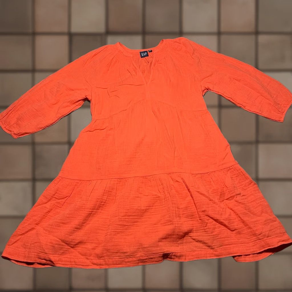 gap pink and orange dress Gap Kids Pink & Orange Tropical Floral Tank Dress- Size XL