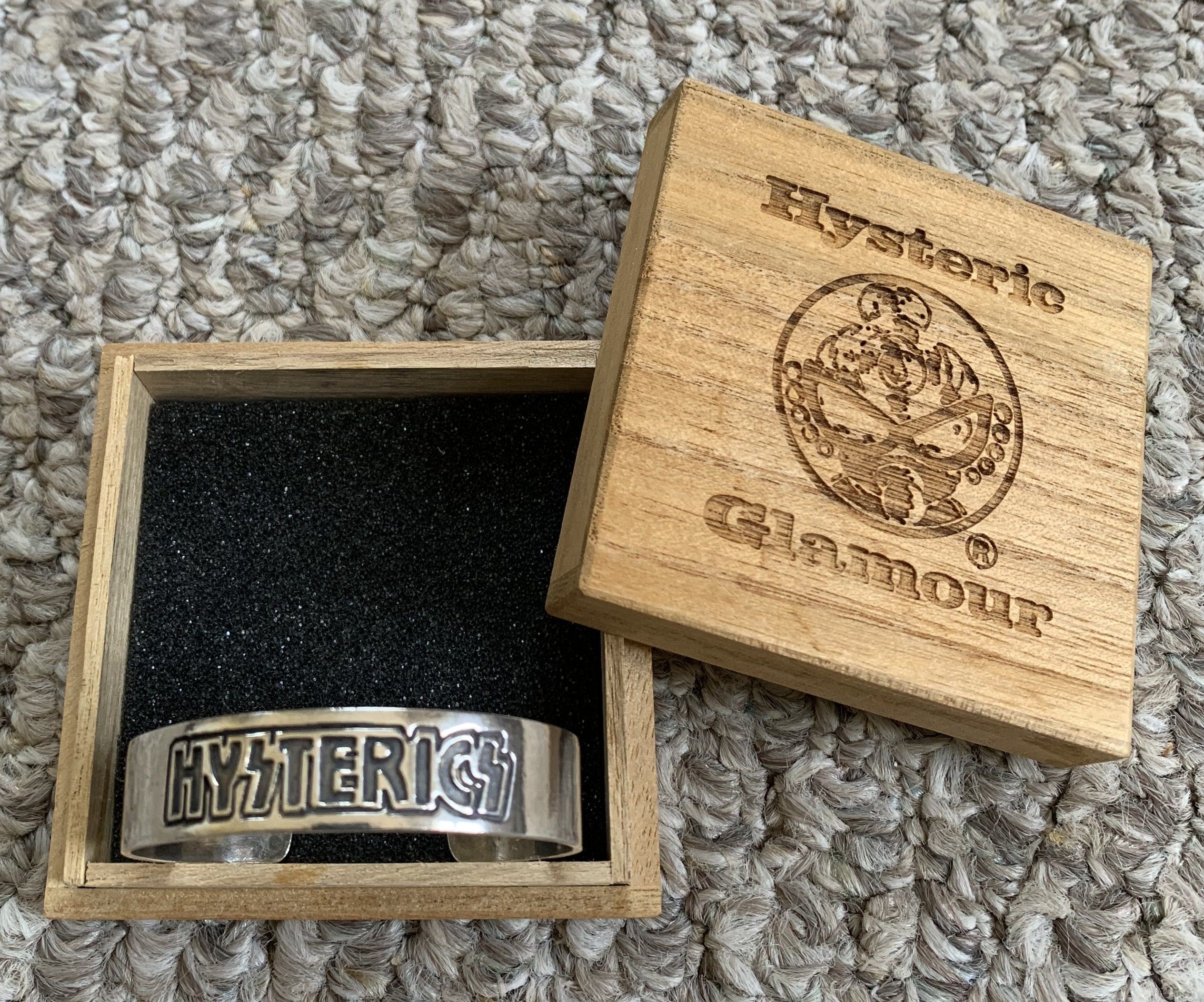 Hysteric Glamour Sterling Silver Logo Bracelet + Box