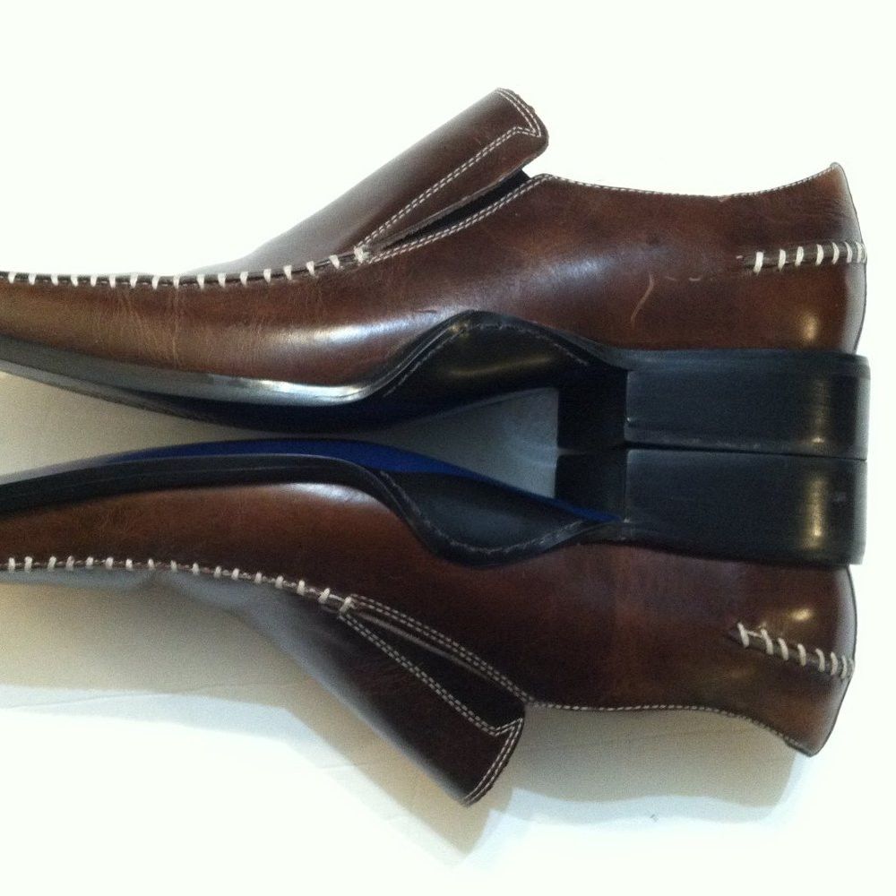 Robert Wayne ROBERT WAYNE MENS LEATHER SLIP-ON DRESS SHOES SIZE: 8.5D Size US 8.5 / EU 41-42 - 5 Thumbnail