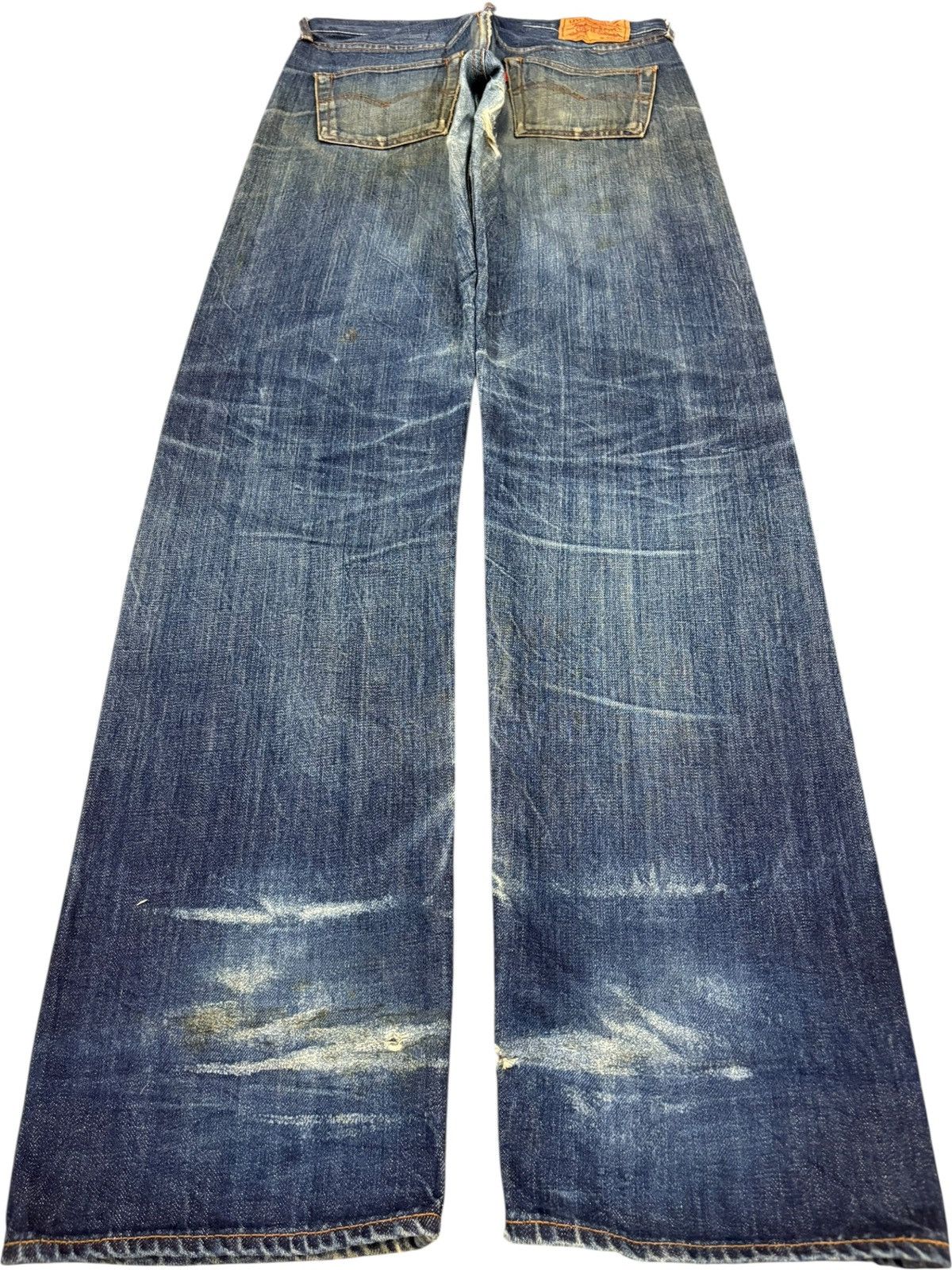 Levi's Levis 80s Levis 502 XX Big E Selvedge Distressed Baggy Jeans Size US 33 - 3 Thumbnail