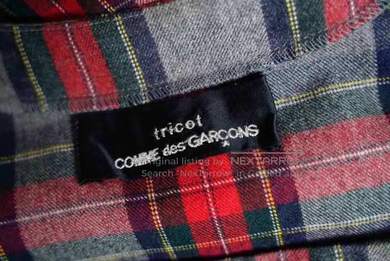 Comme Des Garcons size one-size-fits-all Red and Gray Plai