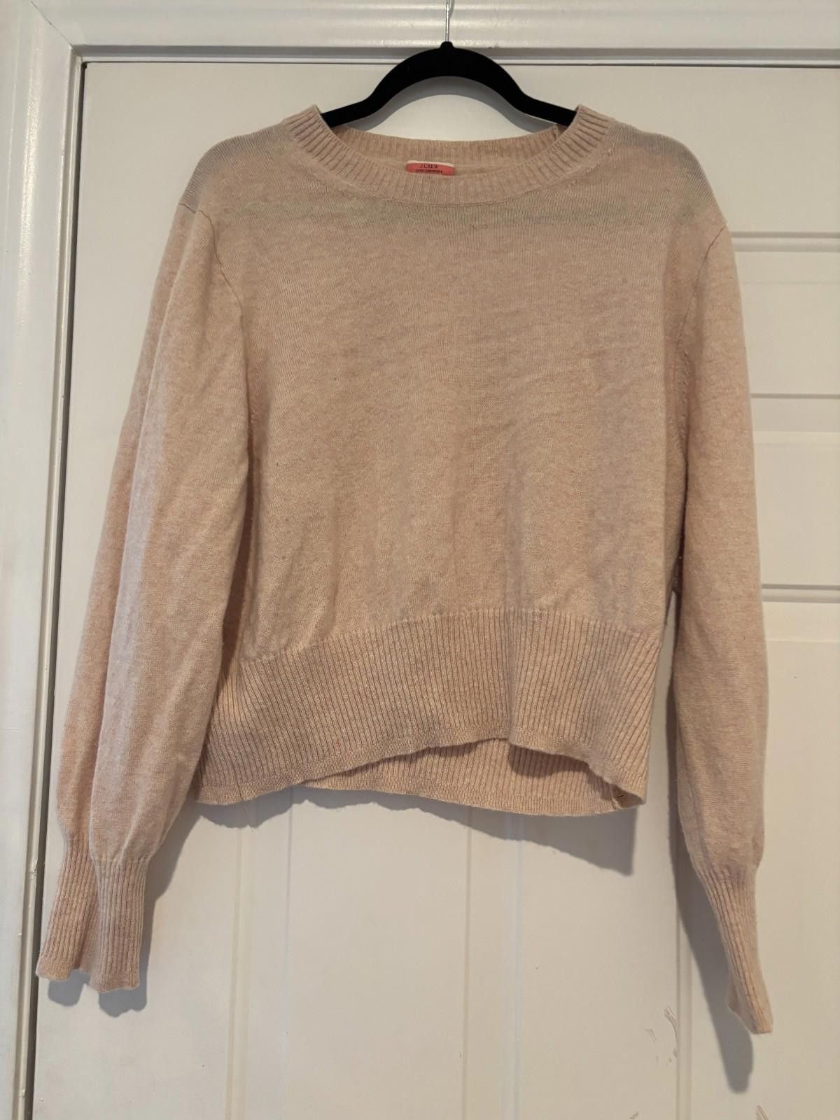 J.Crew Womens sz L J Crew 100% cashmere salmon sweater #405 Size L / US 10 / IT 46 - 1 Thumbnail