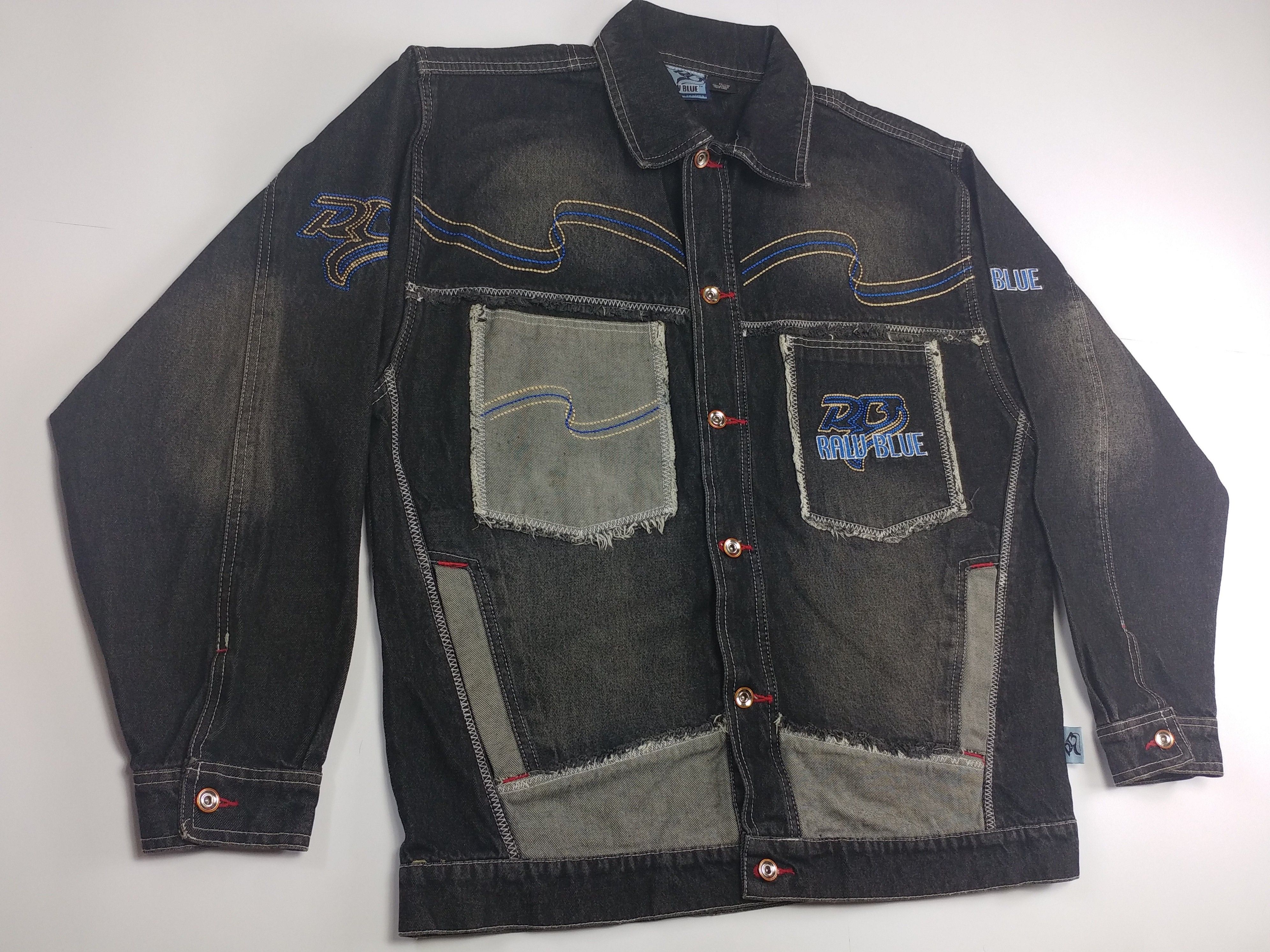 Vintage Raw Blue jacket, vintage denim jacket, 90s hip hop, 1990s XL Size US XL / EU 56 / 4 - 13 Thumbnail