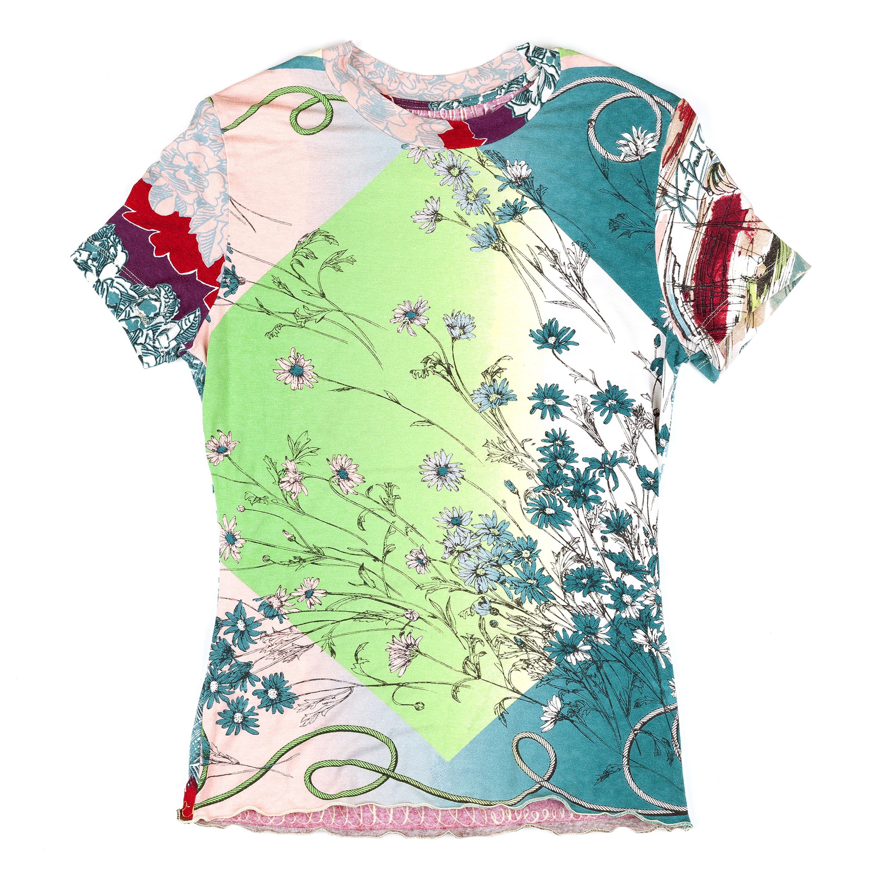 Jean Paul Gaultier Jean Paul Gaultier JPG Printed Flowers Colorful Top (S) Size S / US 4 / IT 40 - 1 Thumbnail