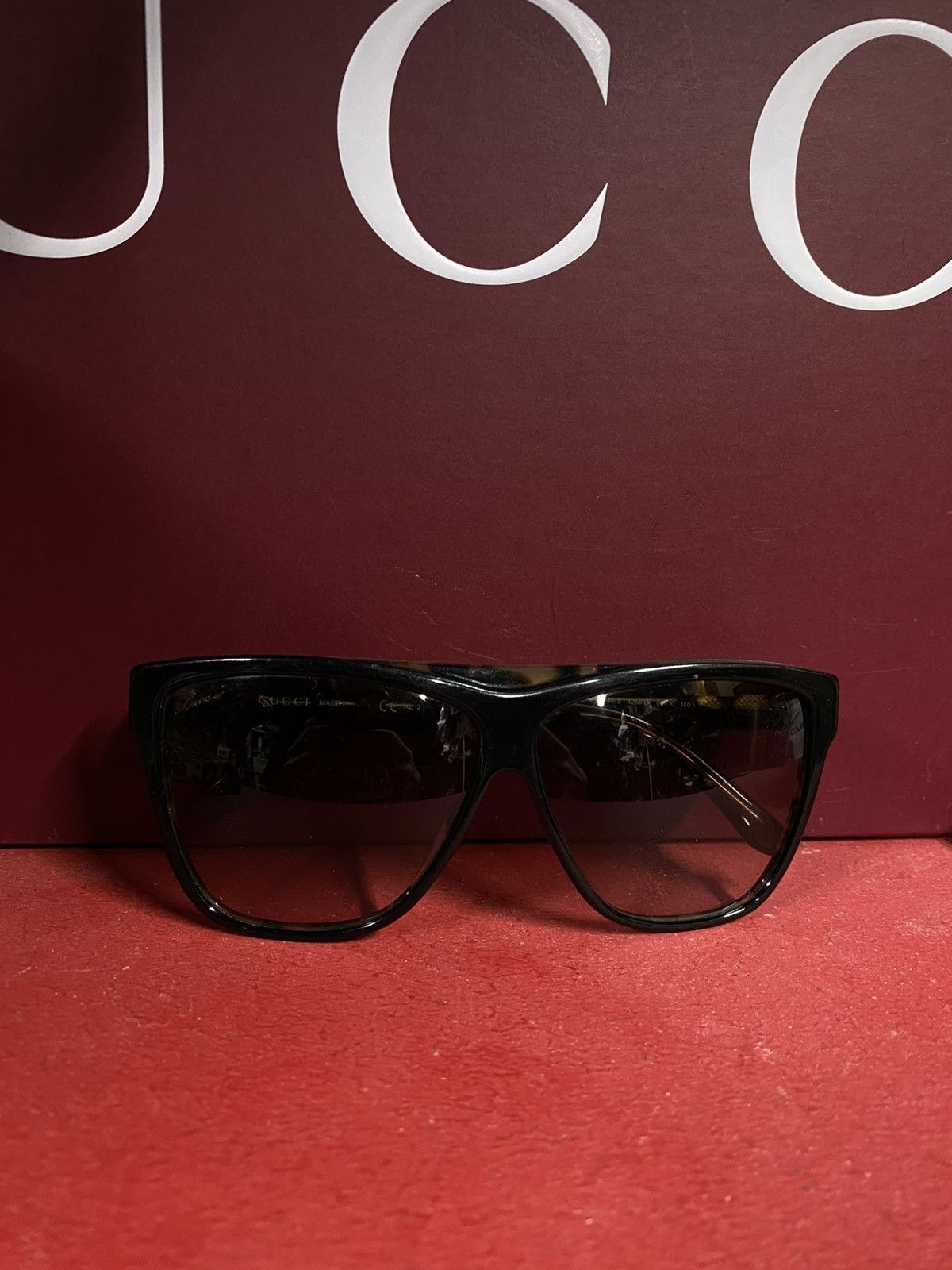 Gucci Gucci GG Logo Sunglasses Women’s Black Shades Preowned Size ONE SIZE - 8 Thumbnail
