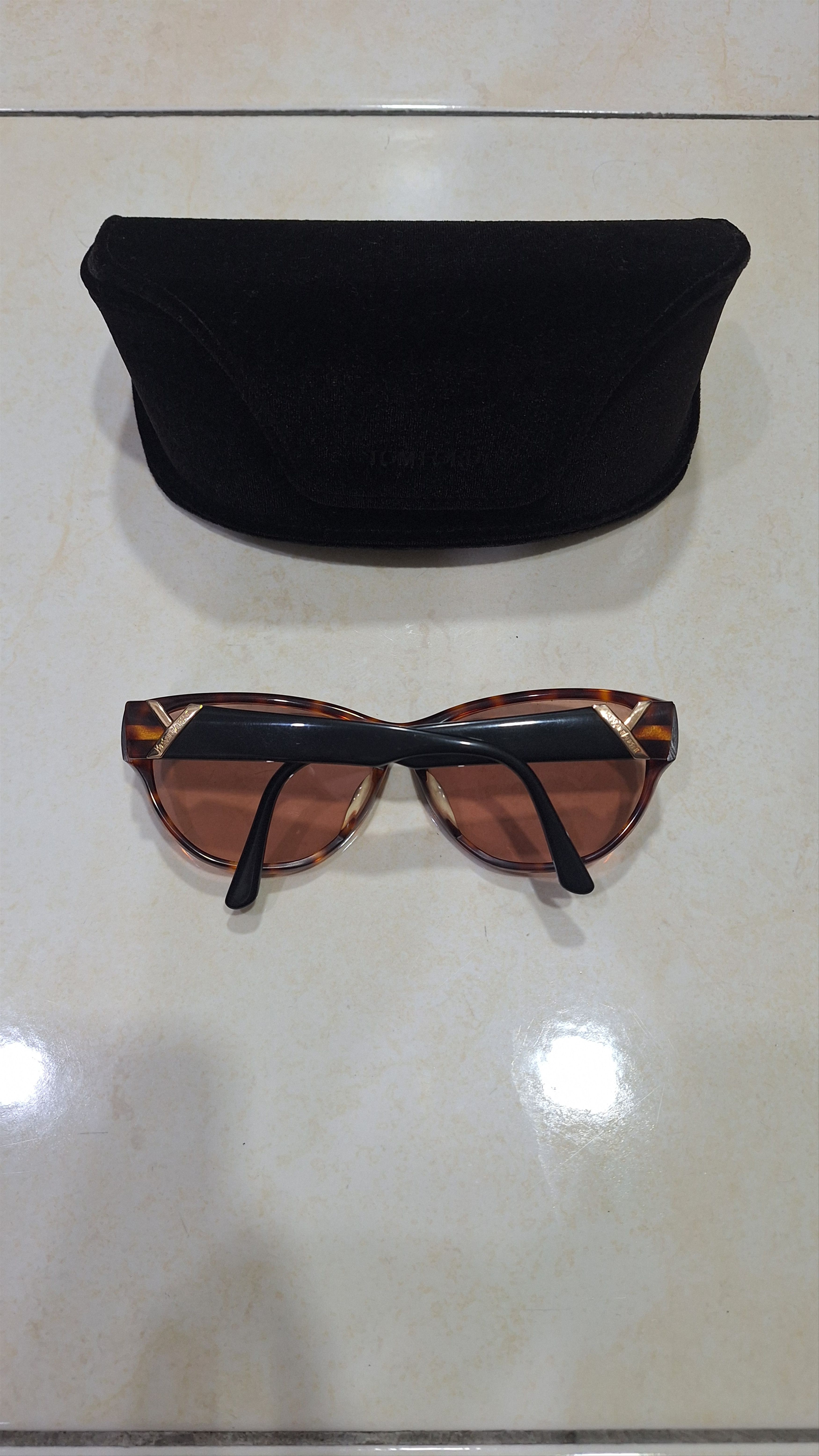 Yves Saint Laurent Vintage YSL Tortoise 31-3541 Size ONE SIZE - 4 Thumbnail