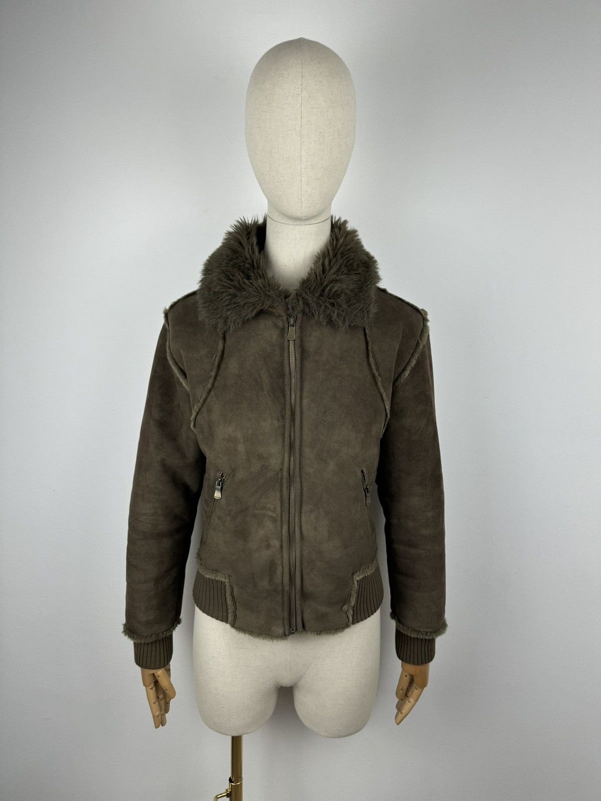 Japanese Brand Evissa fur faux details vintage cropped women’s jacket Size L / US 10 / IT 46 - 2 Thumbnail