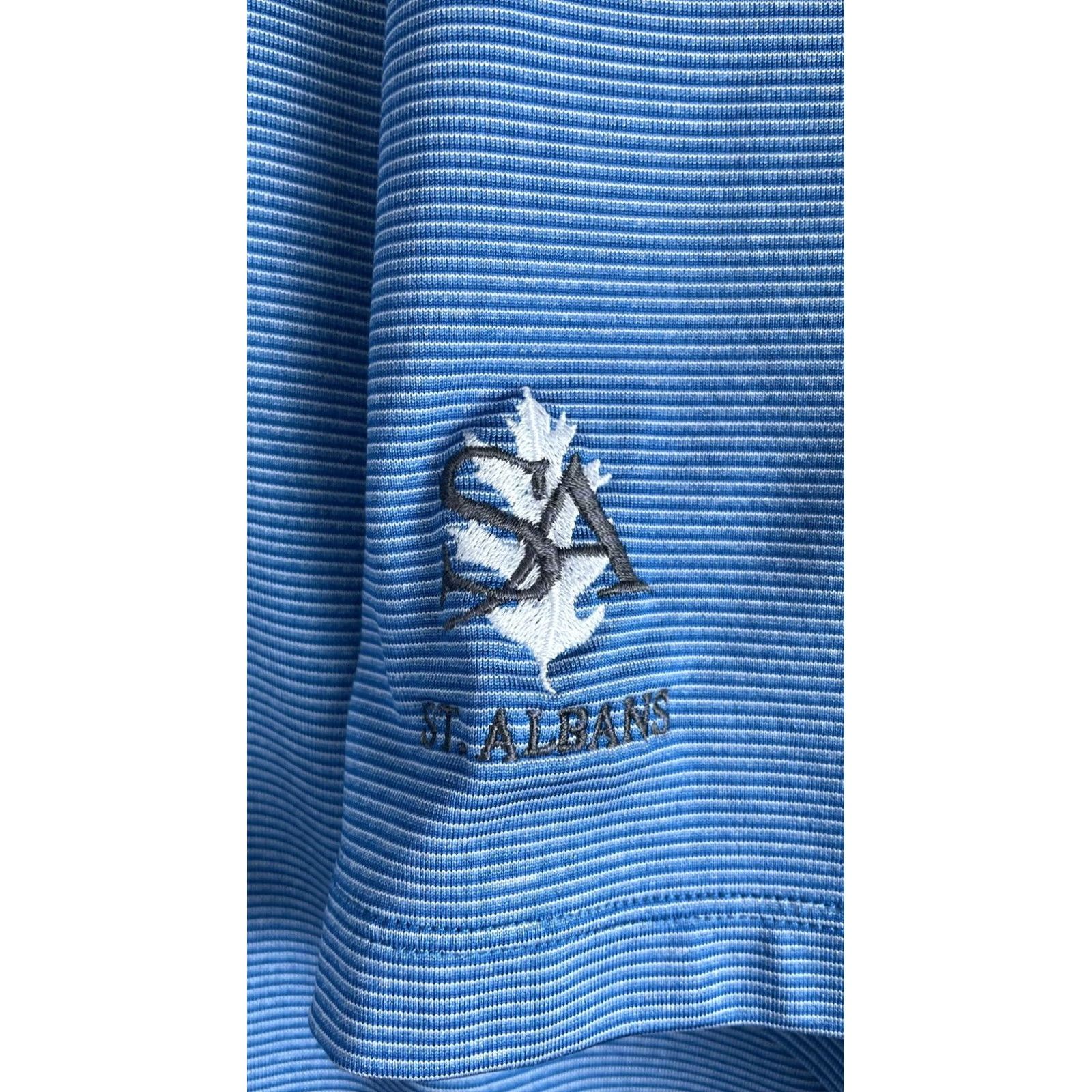 Nike Nike Tiger Woods Dri-FIT Polo Shirt Mens 2XL Blue Stripe Golf Short Sleeve Logo Size US XXL / EU 58 / 5 - 3 Thumbnail