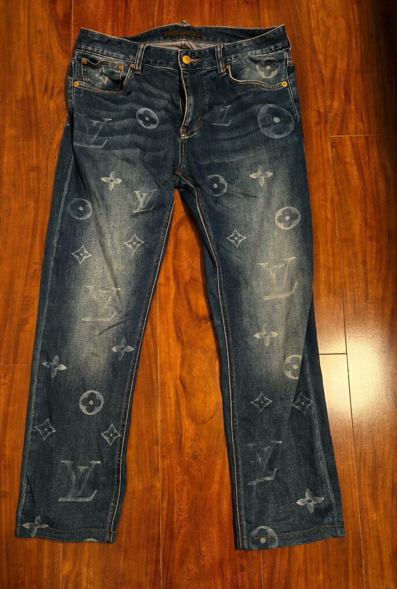 Louis Vuitton LV All-Over Print Jeans Size US 28 / EU 44 - 1 Thumbnail