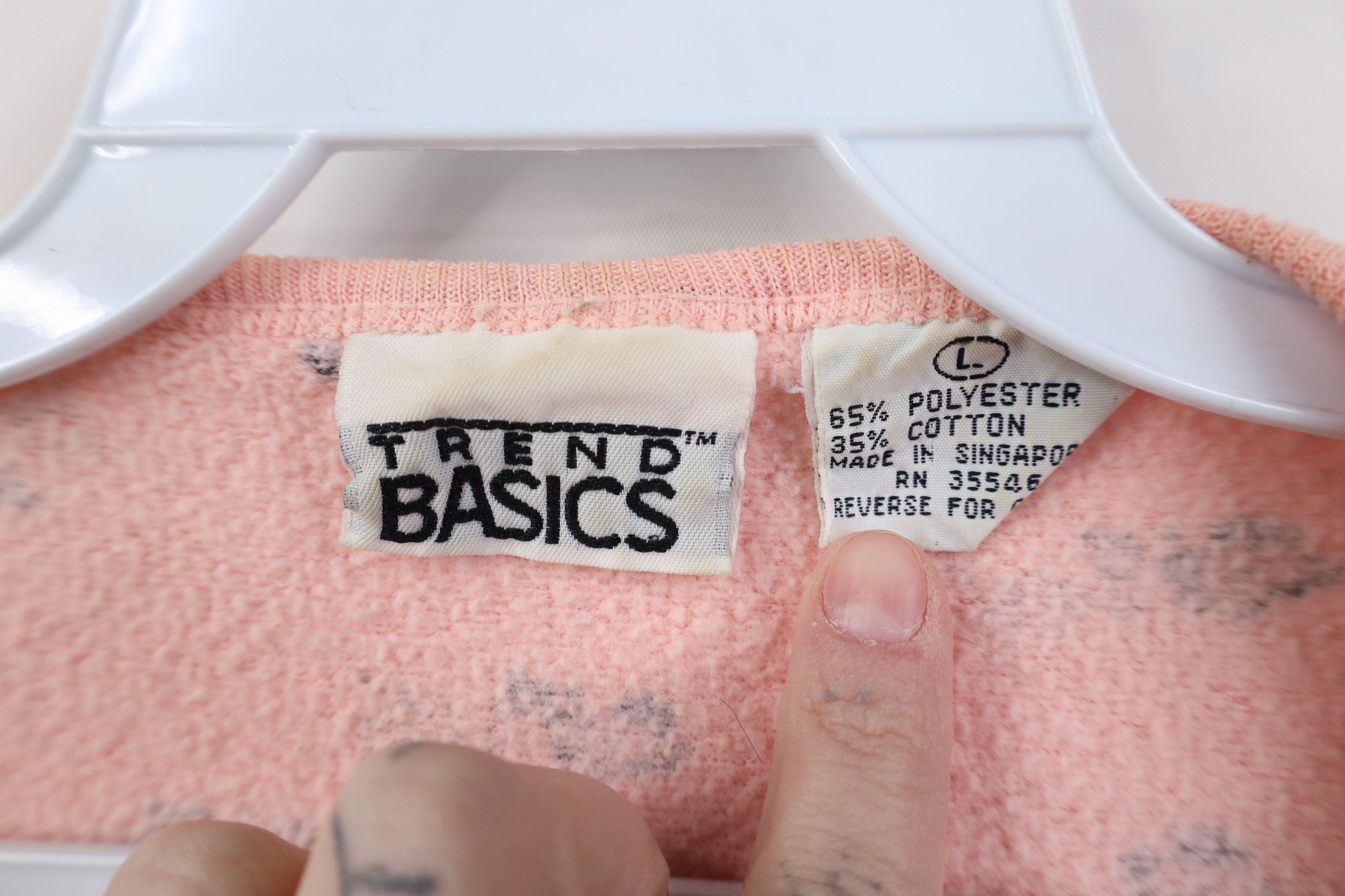 Vintage Vintage 90s Streetwear Flower Henley Sweatshirt Pink Size L / US 10 / IT 46 - 12 Thumbnail