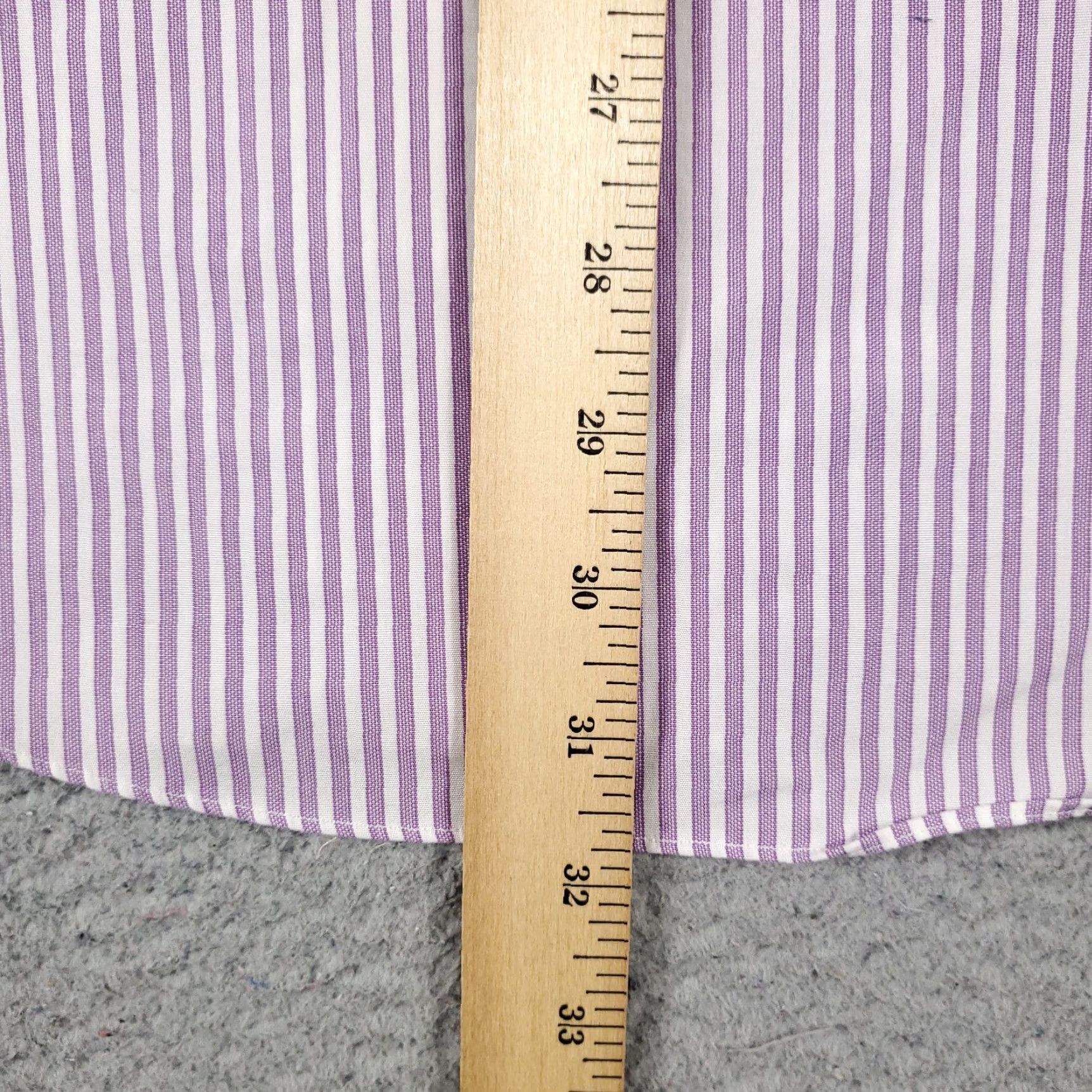 Brooks Brothers Brooks Brothers Dress Shirt Adult 15.5 Purple Striped Long Sleeve Button-Up Cotton Regular Non-Iron Mens Size 40R - 4 Thumbnail