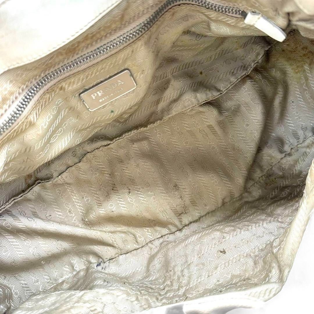 Prada Prada - Handbag Beige Brown Leather Triangle Logo Plate Size ONE SIZE - 6 Thumbnail