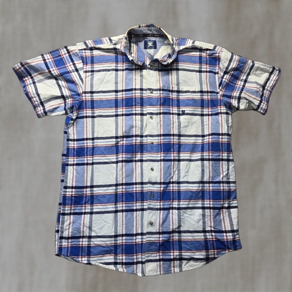 Wrangler Wrangler Shirt Western Plaid Multicolor Short Sleeve Button-Up Adult Mens 2XL XXL Size US XXL / EU 58 / 5 - 1 Thumbnail