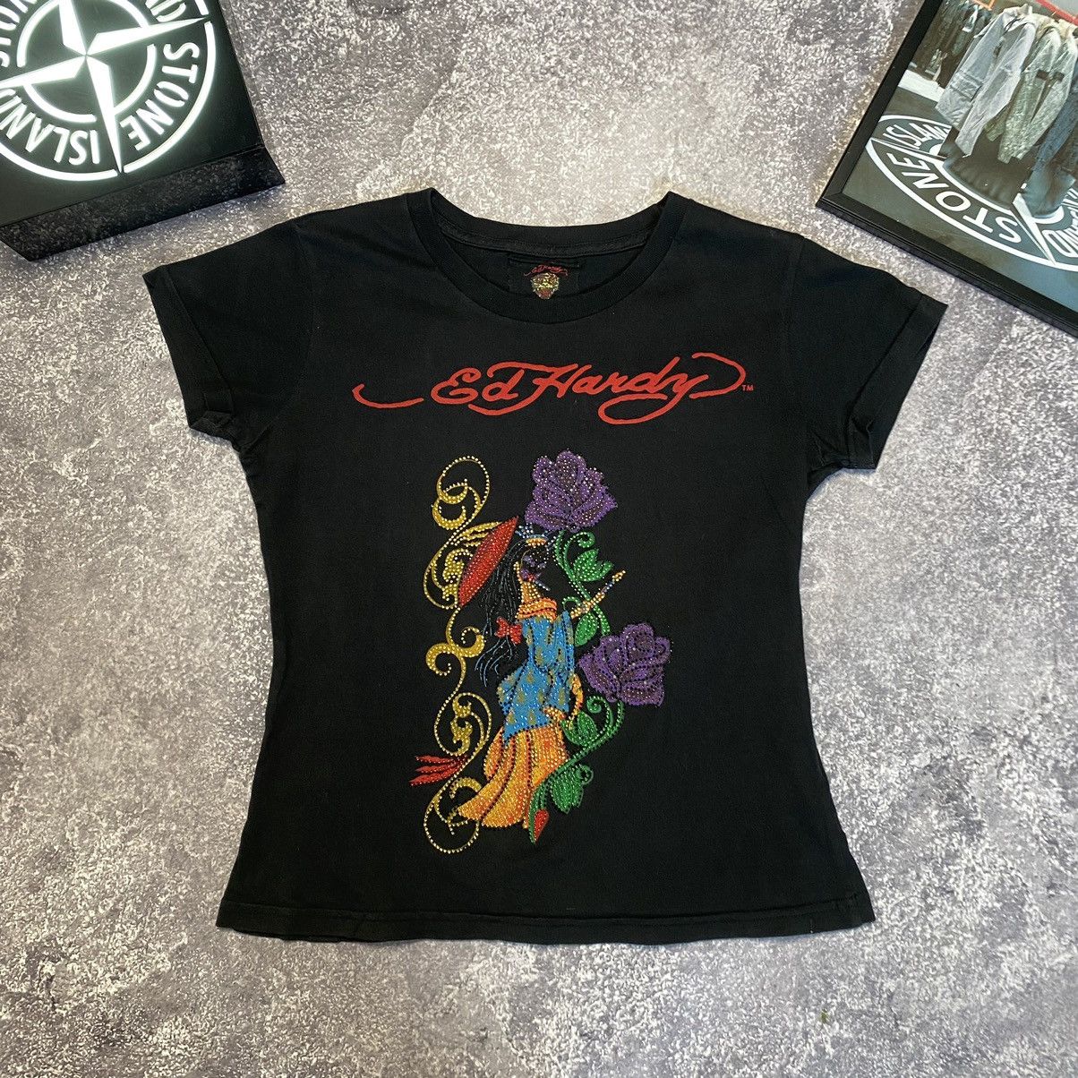Ed Hardy Designer Ed Hardy by Christian Audigier Big Logo tee Size L / US 10 / IT 46 - 6 Thumbnail
