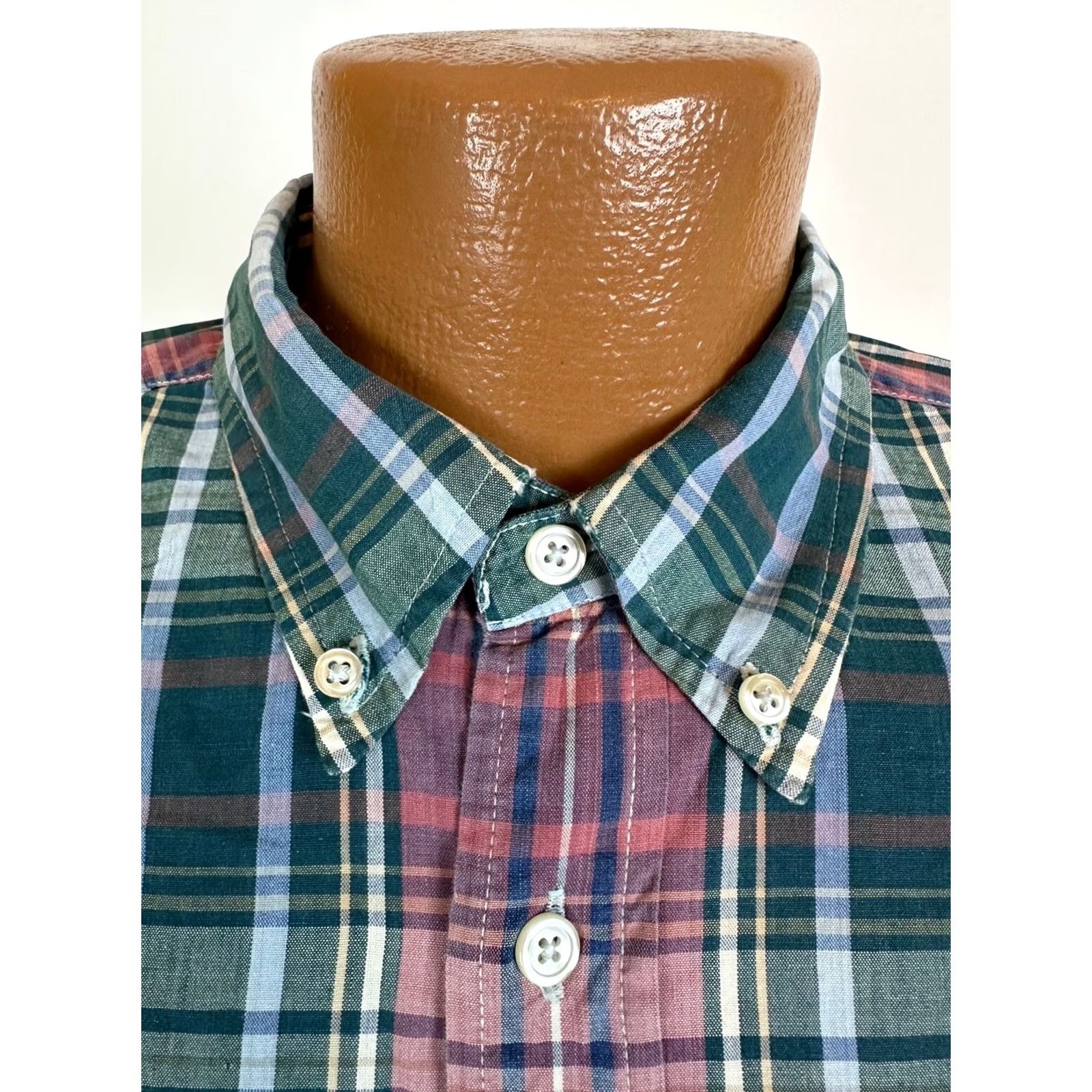 Dockers VINTAGE Dockers INDIGO Shirt Men L Oversized Plaid Cotton Button-Up Shirt Size US L / EU 52-54 / 3 - 2 Thumbnail
