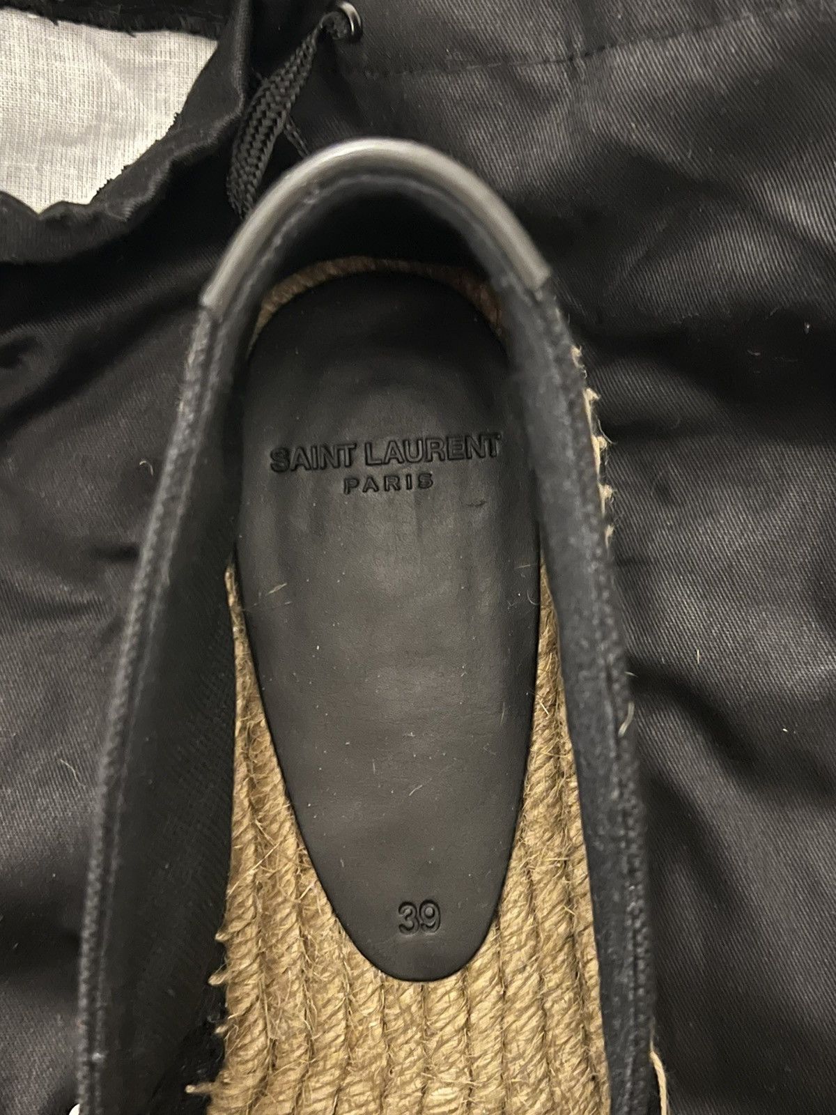 Yves Saint Laurent Saint Laurent Logo Embroidered Slip-On Espadrilles Size US 8.5 / IT 38.5 - 11 Thumbnail