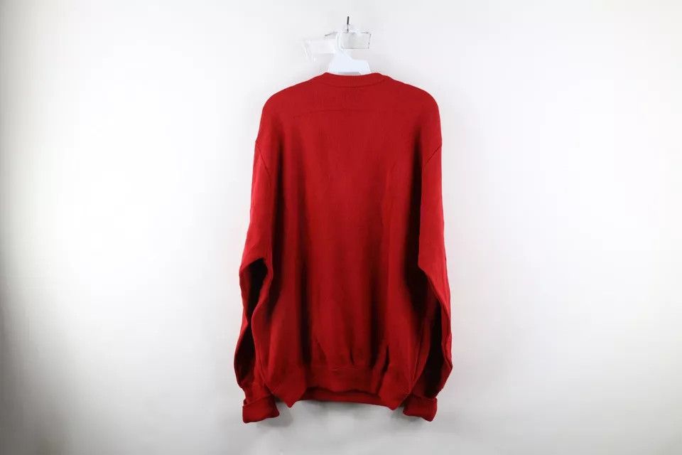 Izod Vintage 70s Izod Knit V-Neck Sweater Red Acrylic USA Size US XL / EU 56 / 4 - 7 Thumbnail