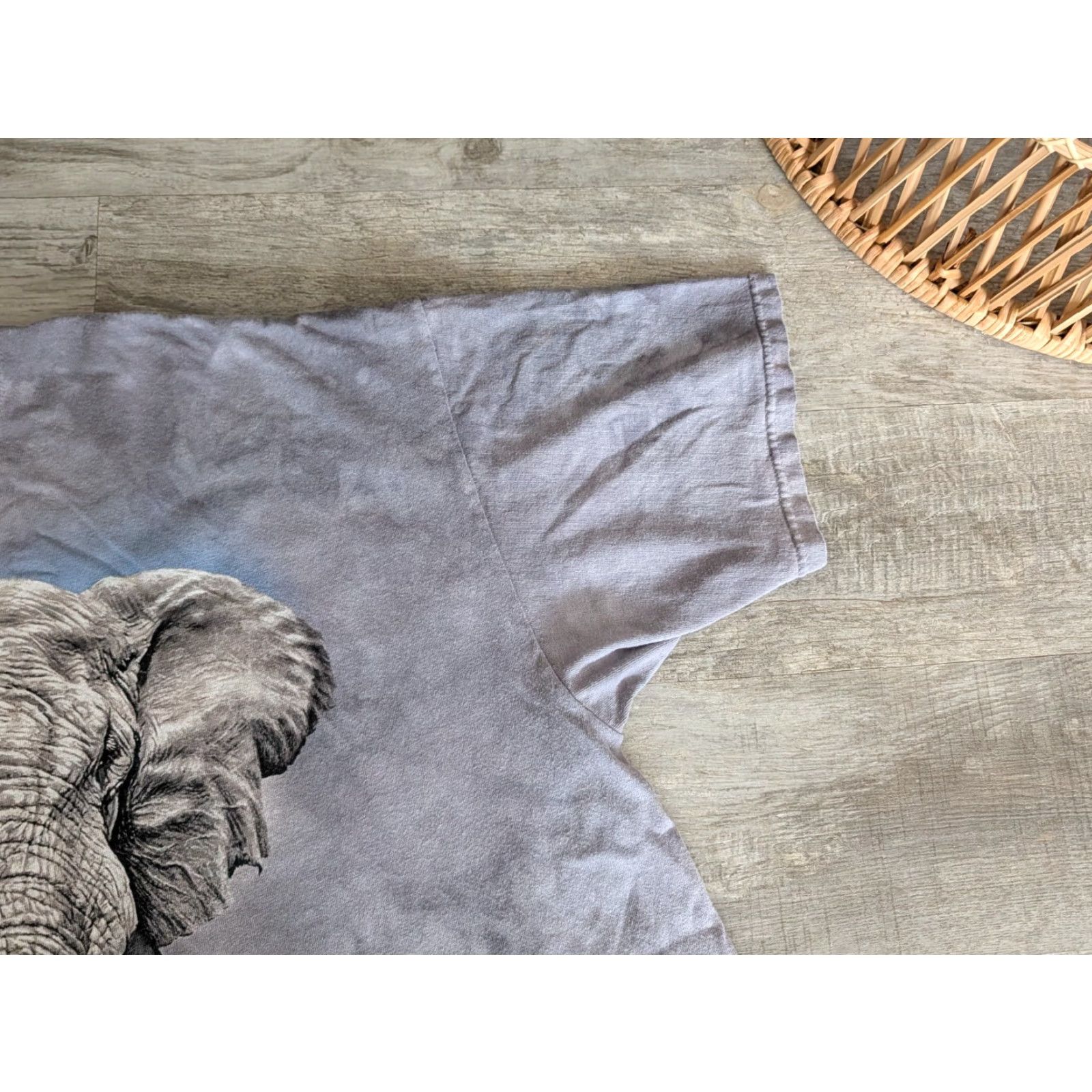 The Mountain The Mountain Shirt African Elephant Graphic Tie Dye Cotton Crew Neck Short Sleeve 3XL Gray Mens Size US XXL / EU 58 / 5 - 4 Thumbnail