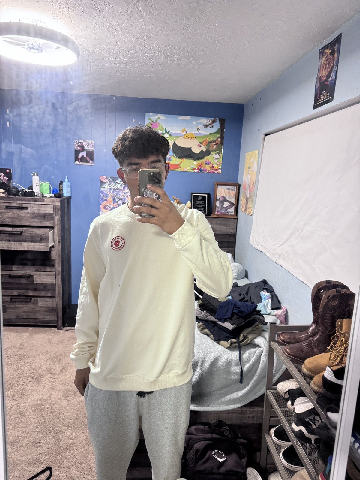 Fjallraven Fjalraven Crewneck-offwhite Size US XL / EU 56 / 4 - 1 Thumbnail