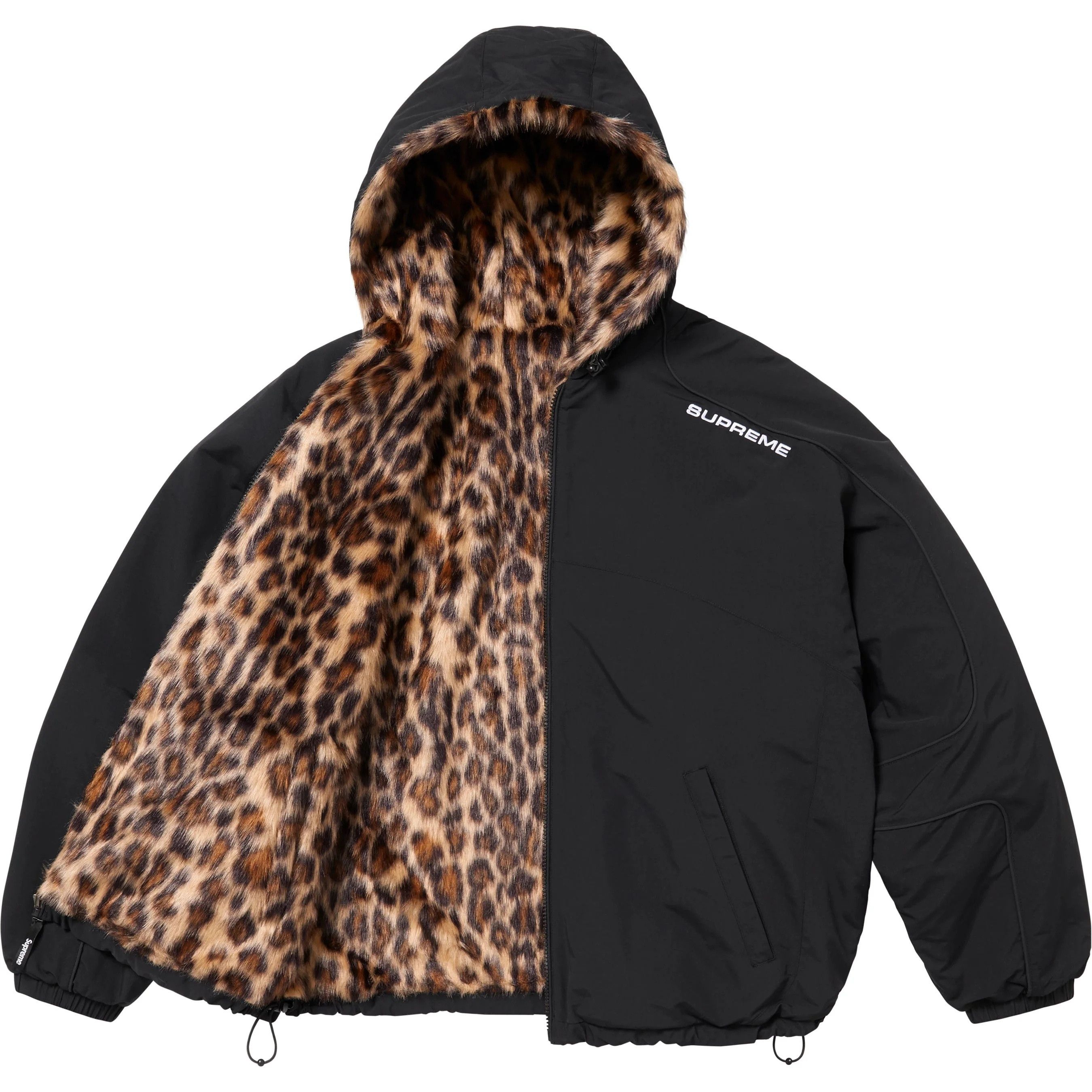 Supreme Supreme Faux Fur Reversible Hooded Track Jacket Size US XXL / EU 58 / 5 - 2 Thumbnail