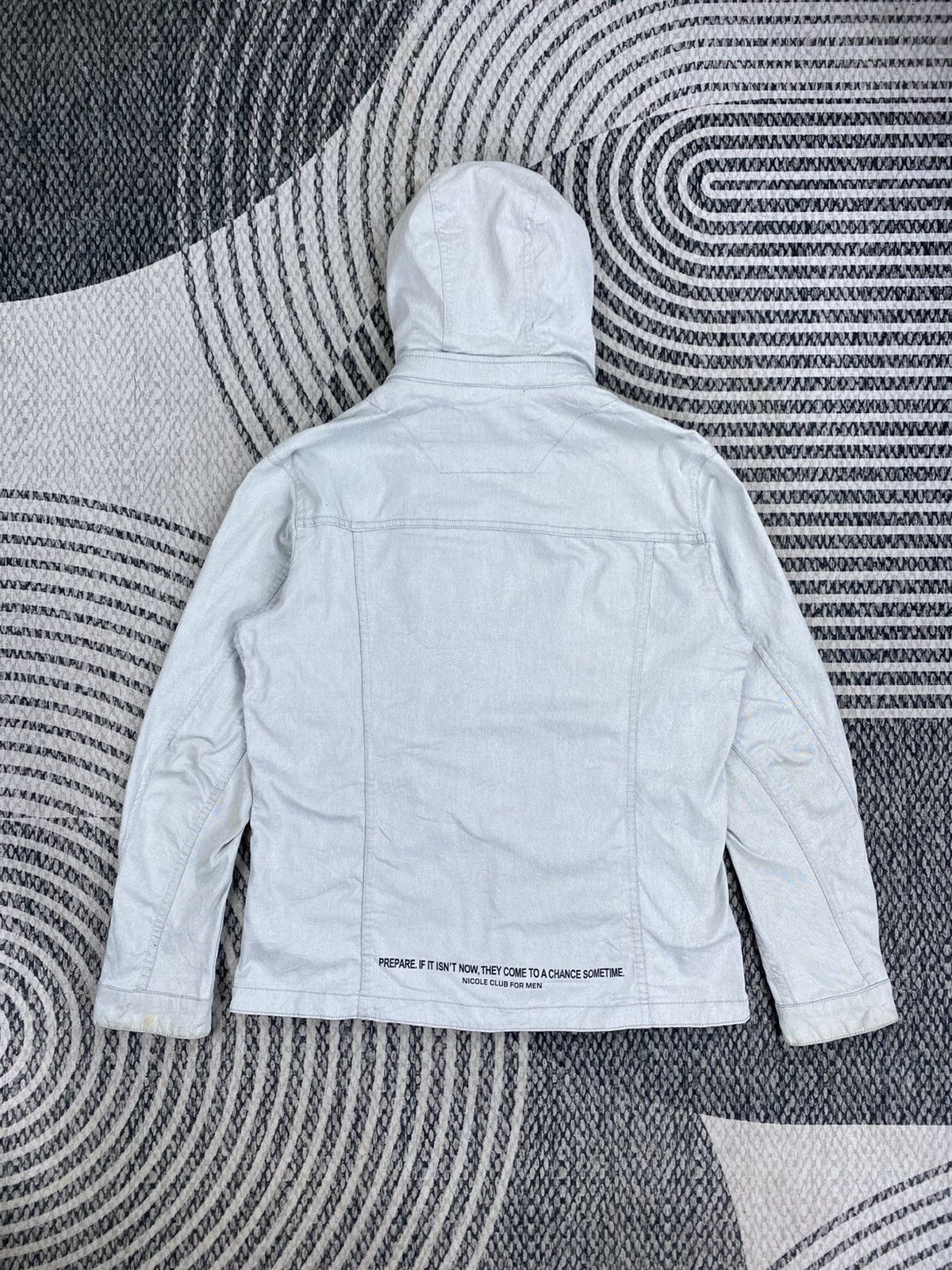 Nicole Club Vintage Nicole NCFM Light Grey Zip-Up Hooded Jacket Size US M / EU 48-50 / 2 - 2 Thumbnail