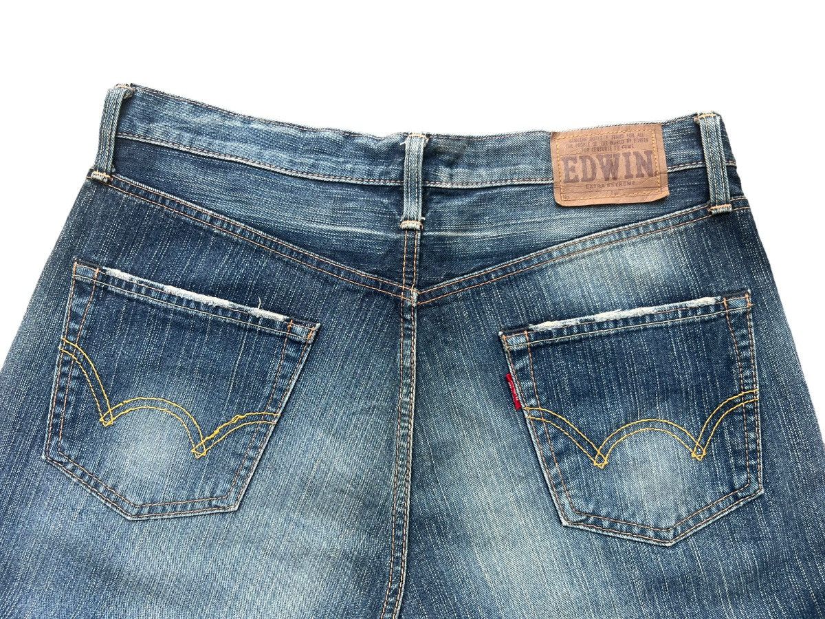 Edwin Vintage Edwin Distressed Ripped Patchwork Denim Jeans 34x32 Size US 34 / EU 50 - 8 Thumbnail
