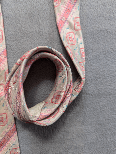 Lanvin Vintage LANVIN Paris Silk Tie pink clay pattern Size ONE SIZE - 6 Thumbnail