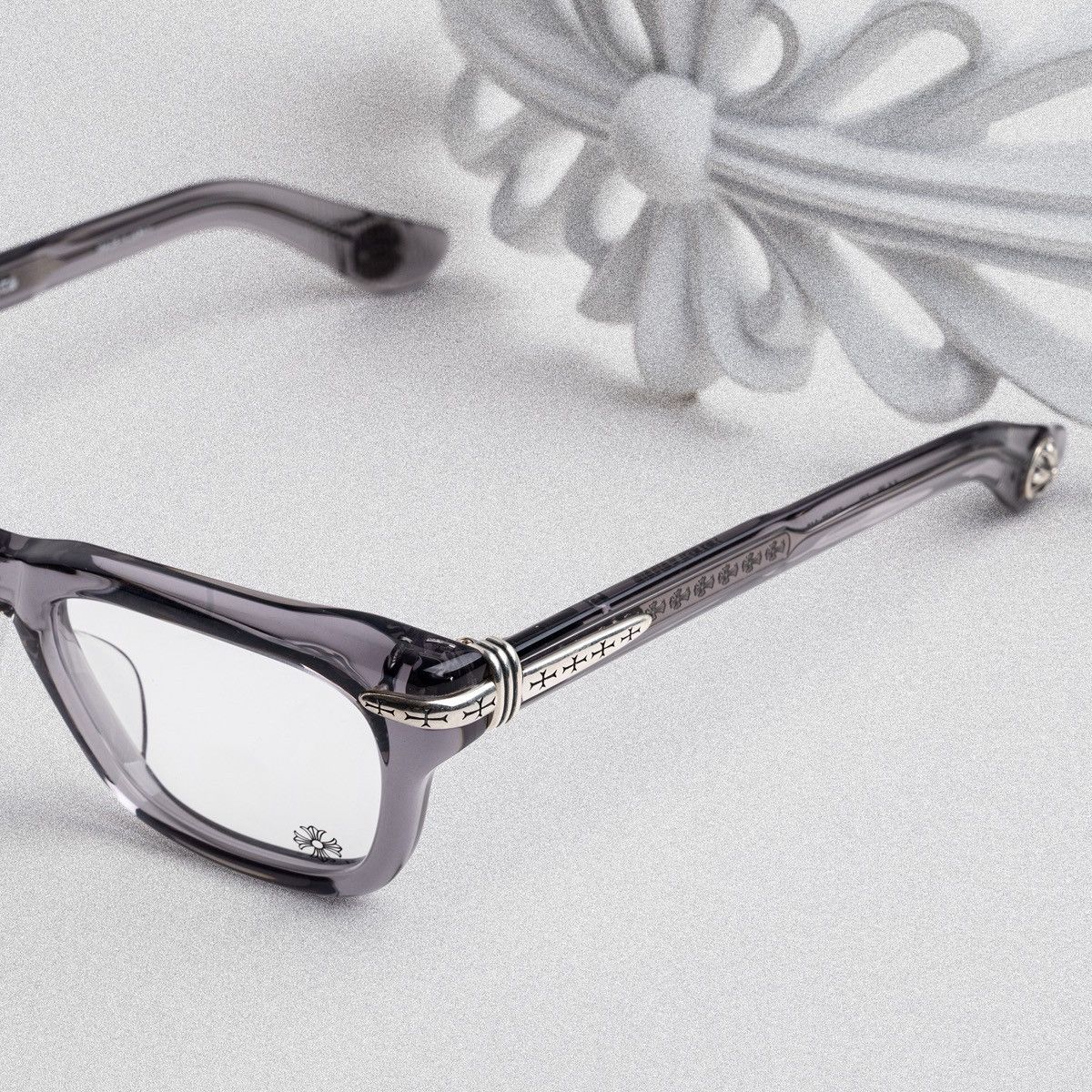 Chrome Hearts CHROME HEARTS TRYPOLEAGAIN GRAPHITE GLASSES Size ONE SIZE - 3 Thumbnail