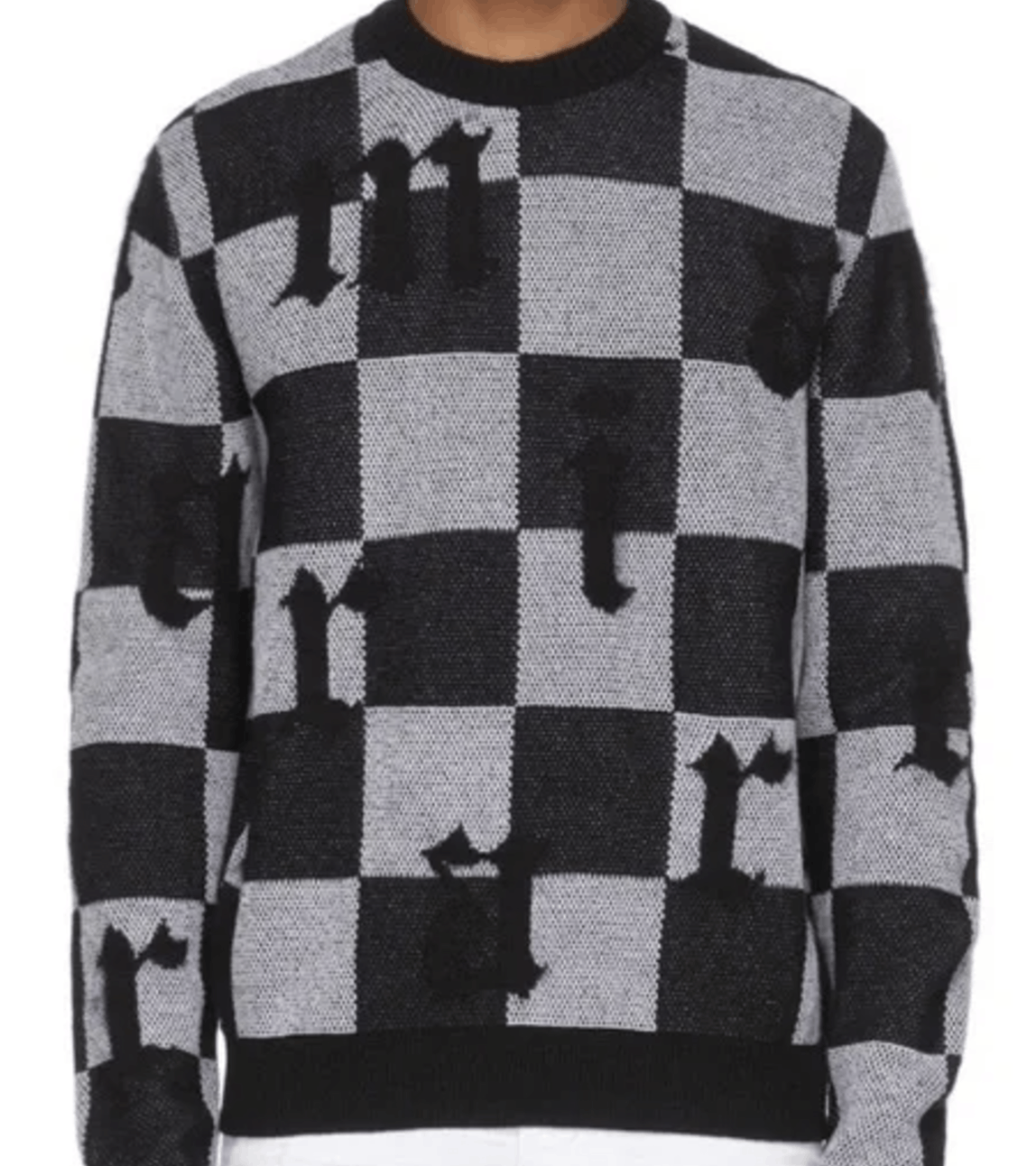 Amiri Amiri Logo Check Crew Mohair Cashmere Size US L / EU 52-54 / 3 - 2 Thumbnail