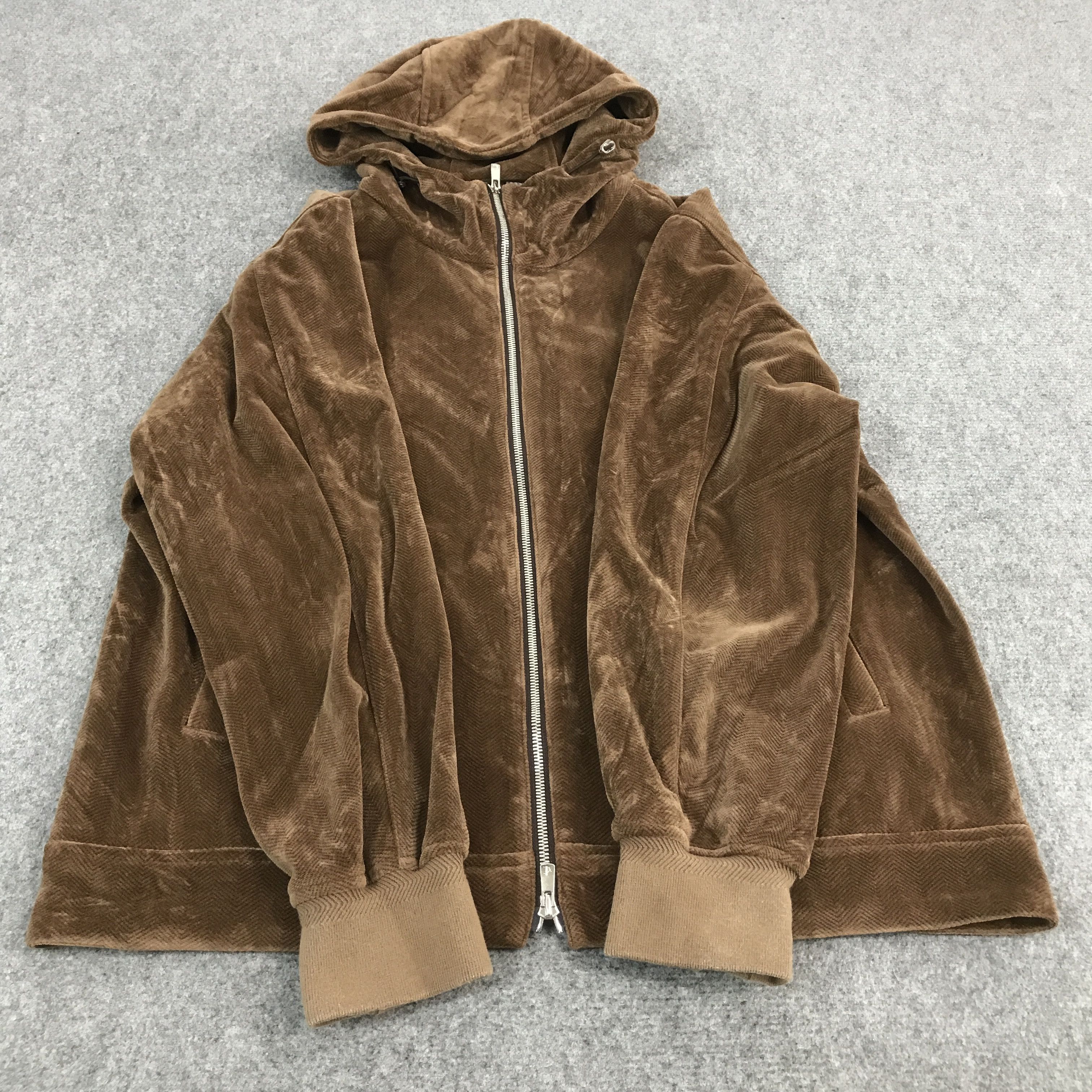 BIGI × Japanese Brand MENS BIGI VELVET HOODIES ZIPPER JACKET Size US XL / EU 56 / 4 - 8 Thumbnail