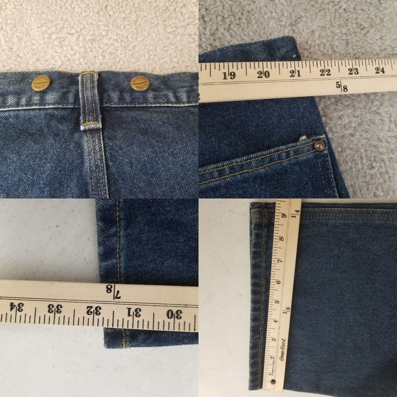 Carhartt VINTAGE Carhartt Men's Logger Jeans 101609-415 42x32 Relaxed Fit Denim Blue 5-Pocket Jeans Mens Size US 42 / EU 58 - 8 Thumbnail