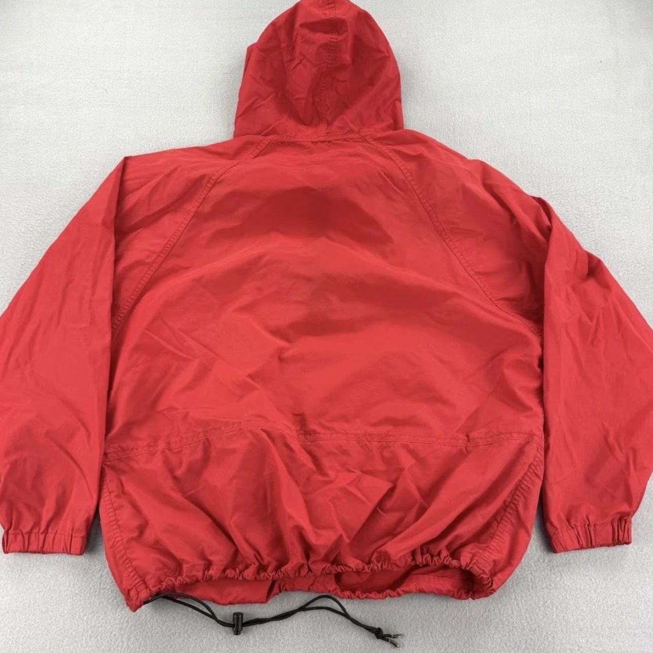 Vintage Vintage L.L. Bean Jacket Womens L Red Nylon Anorak 1/2 Zip Hooded Pullover Jacket, Casual, Travel, Outdoor, 90s, Vintage Boys? Size L / US 10 / IT 46 - 6 Thumbnail