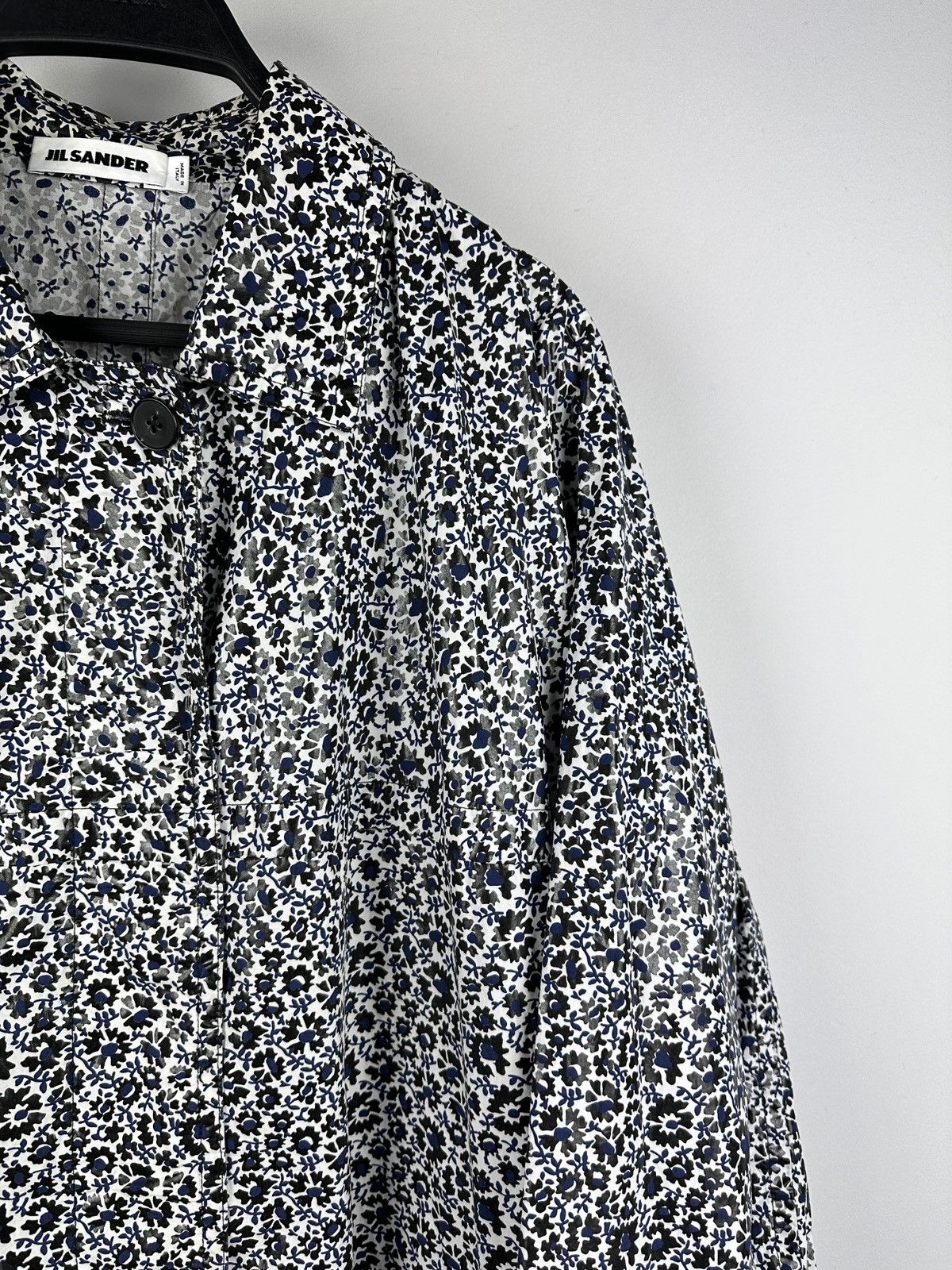 Jil Sander × Vintage Jil Sander Floral Print Trench Coat Jacket Size L / US 10 / IT 46 - 3 Thumbnail