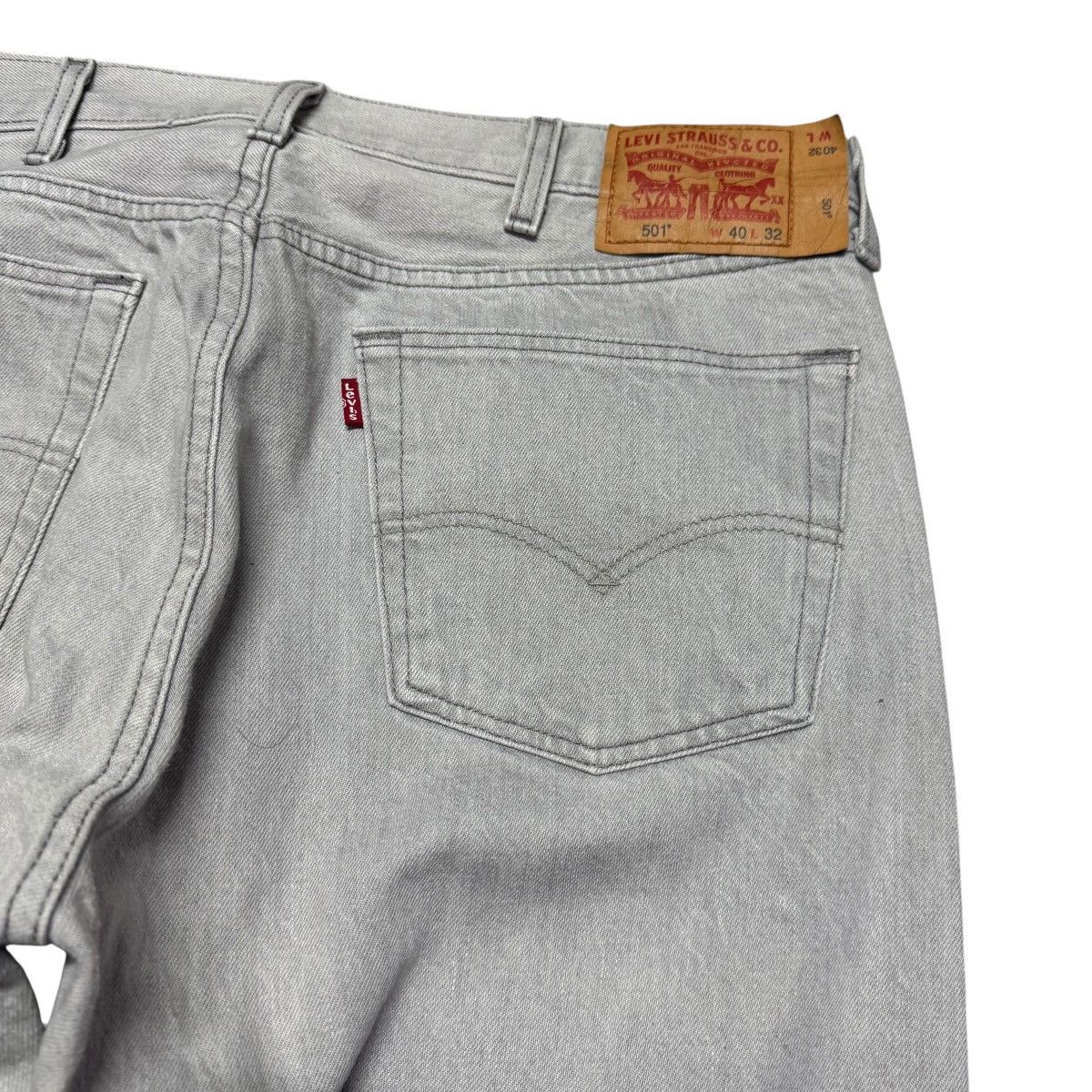 Levis 501 Grey Denim Jeans
