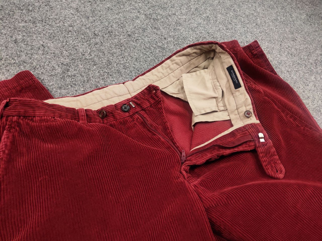 Burberry Burberry London Vintage Corduroy Dark Red Trouser Pants Size US 34 / EU 50 - 15 Thumbnail